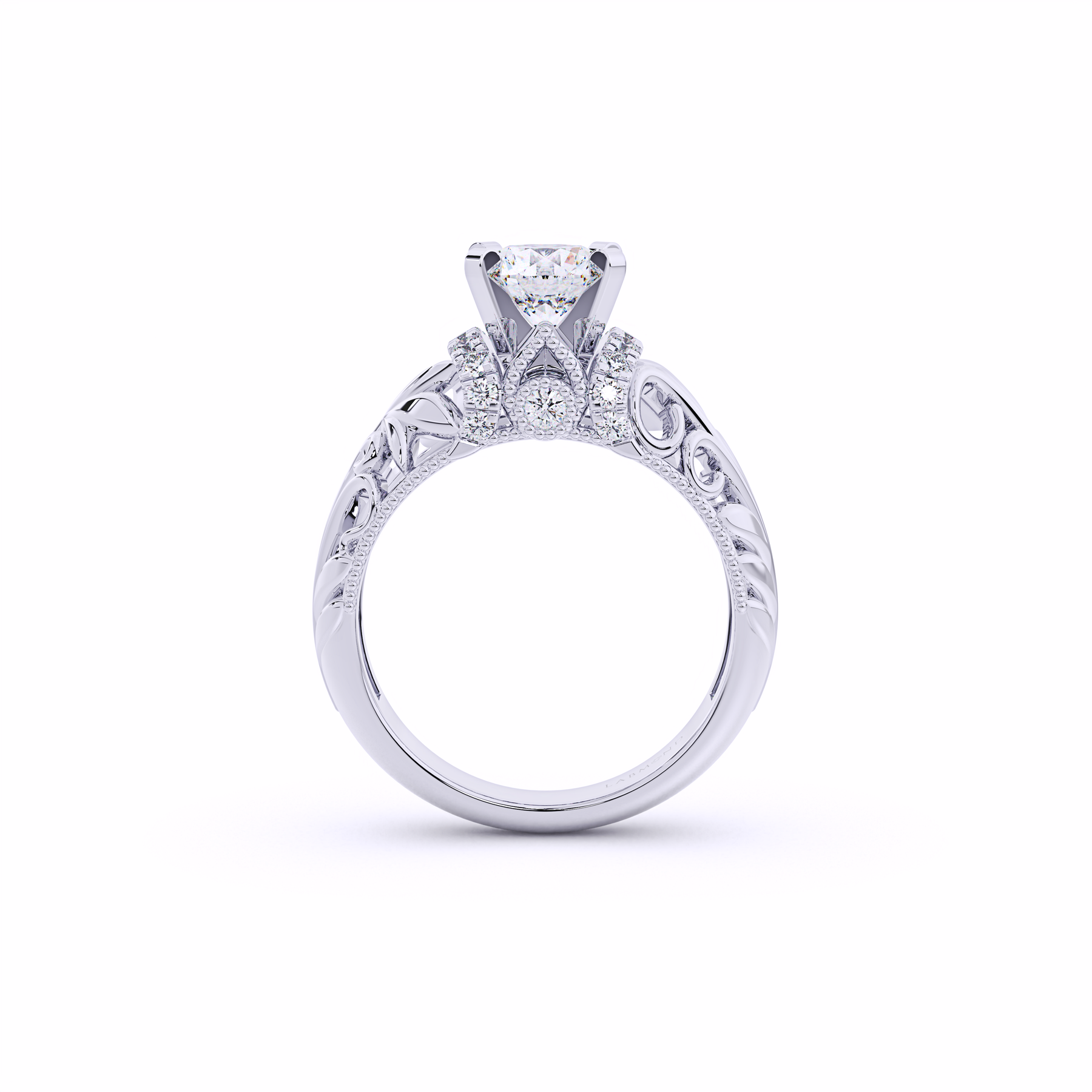 VINTAGE Flora Diamond Engagement Ring