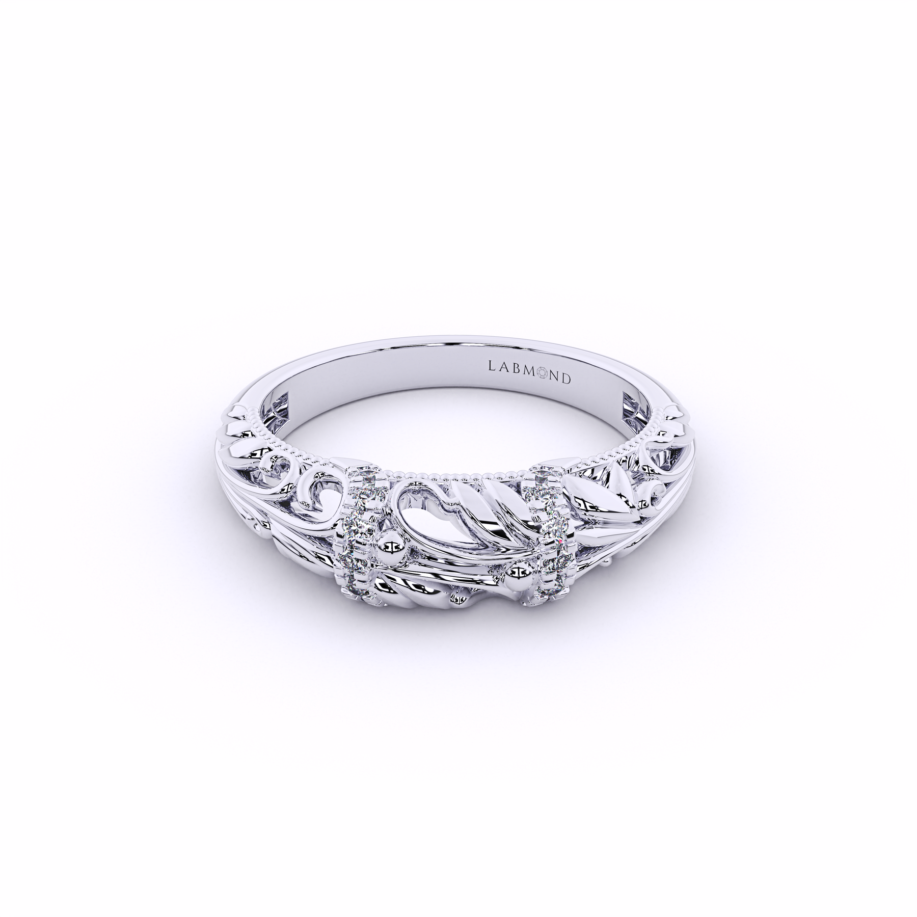 VINTAGE Flora Diamond Matching Band