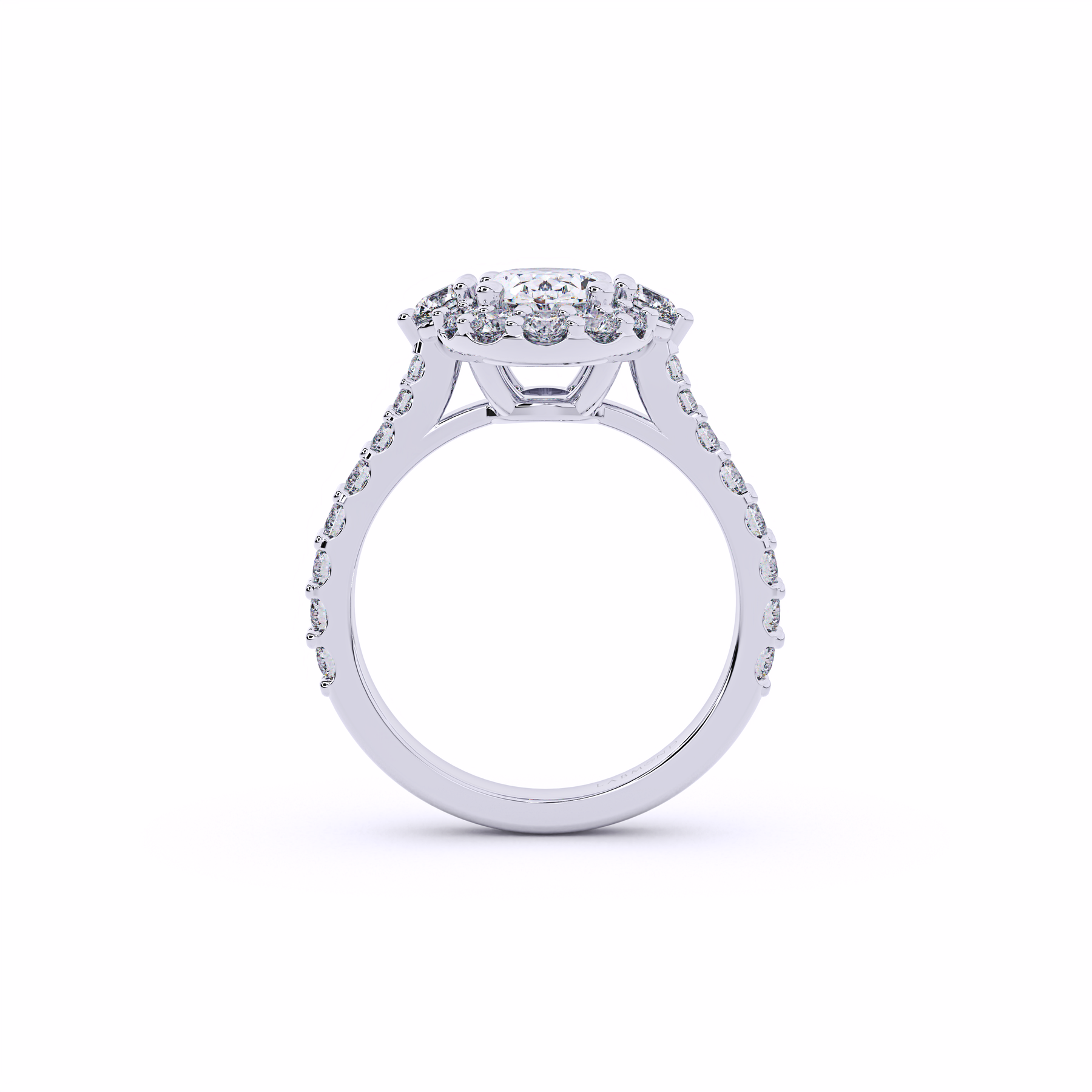 WONDER Oval Diamond Three Stone Engagement Ring