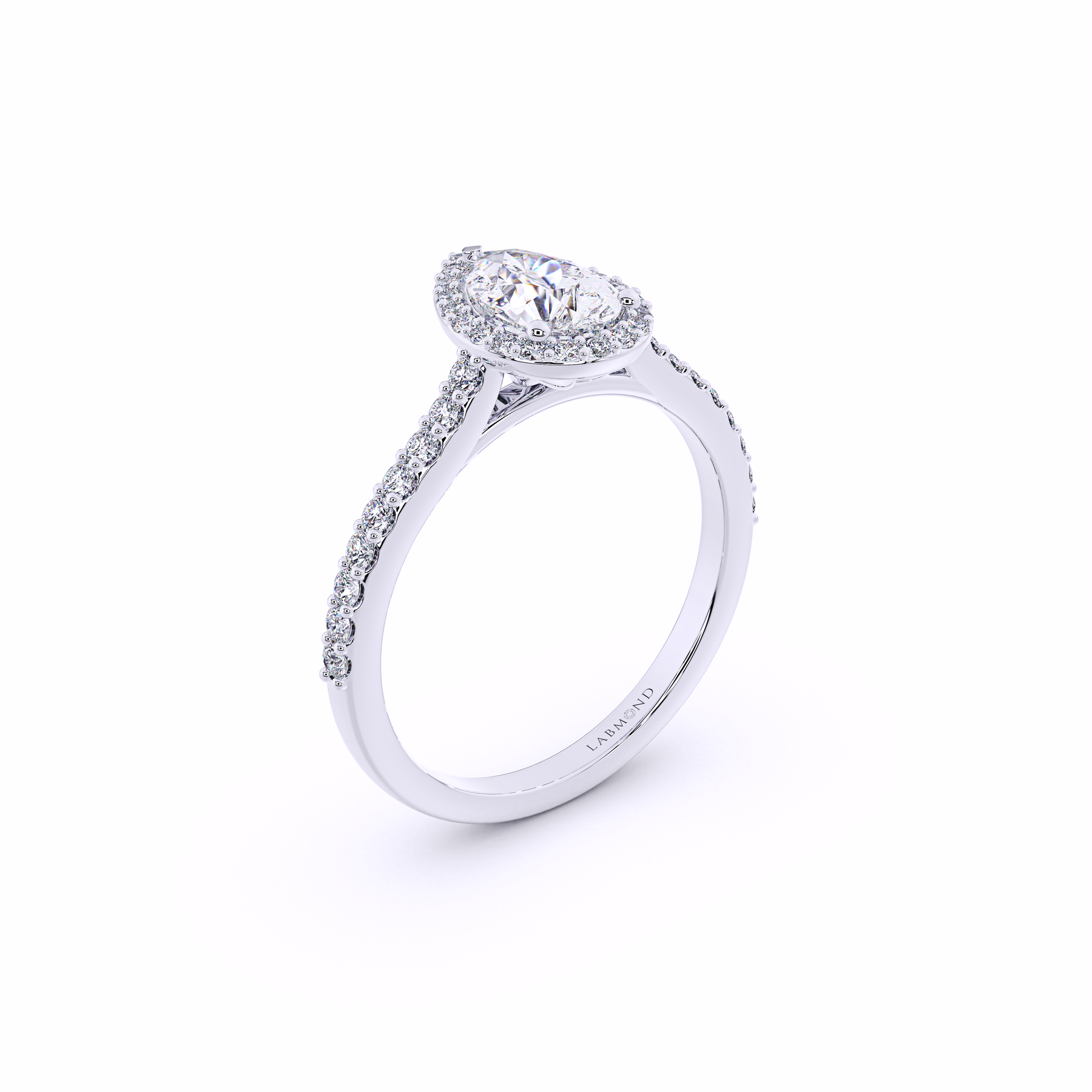 ARTISAN Pear Shape Halo Engagement Rings