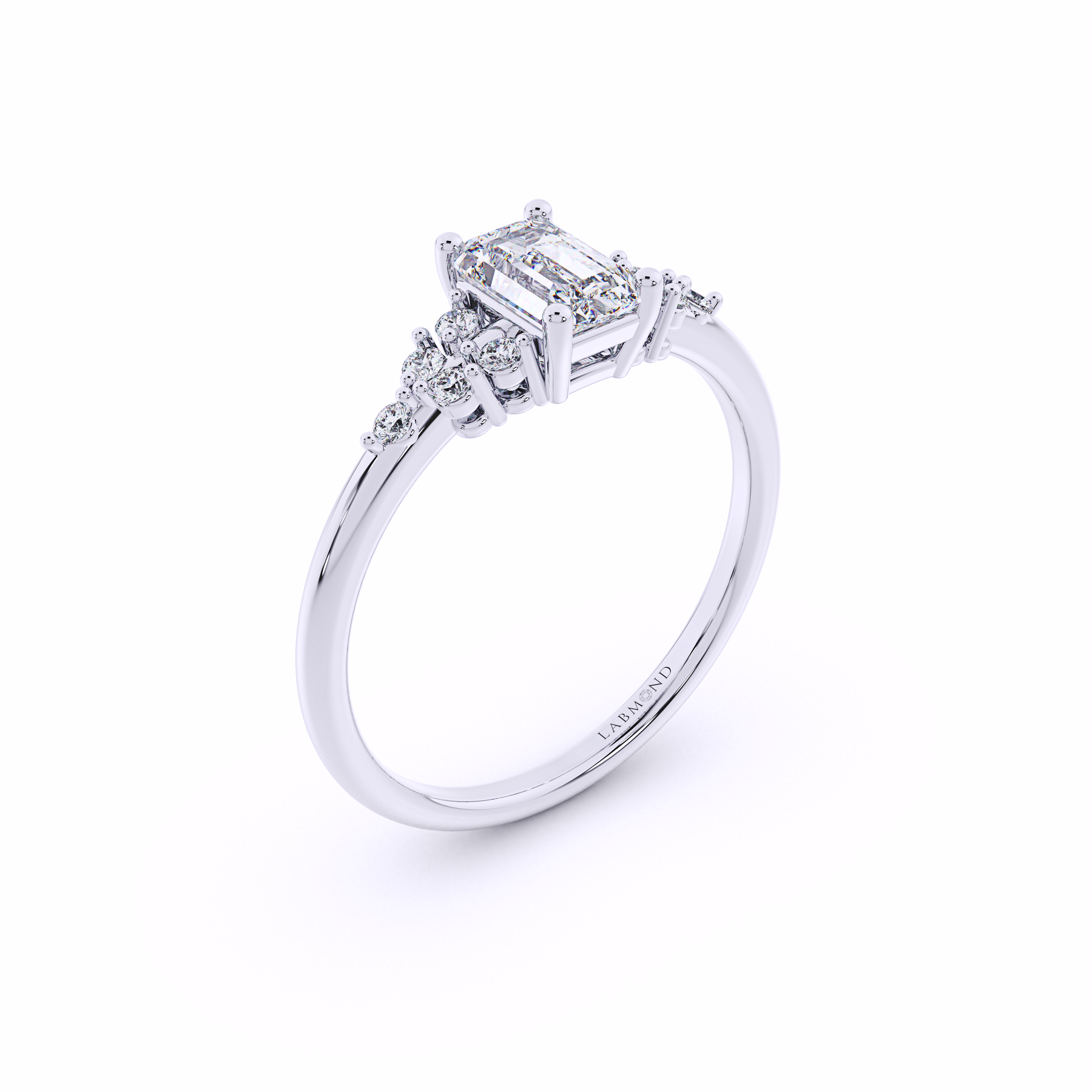 MEMENTO Vintage Emerald Engagement Ring