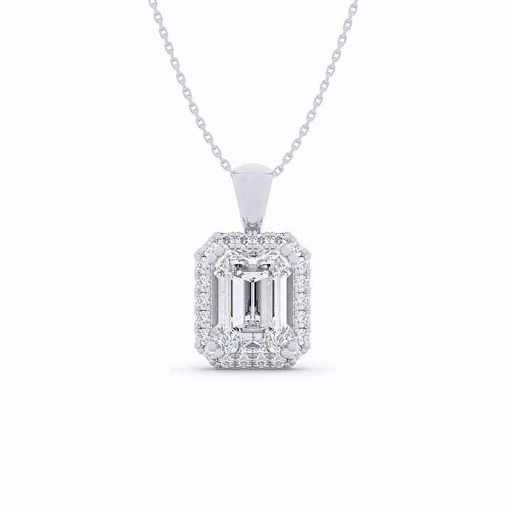 white-emerald-cut-diamond-halo-pendant