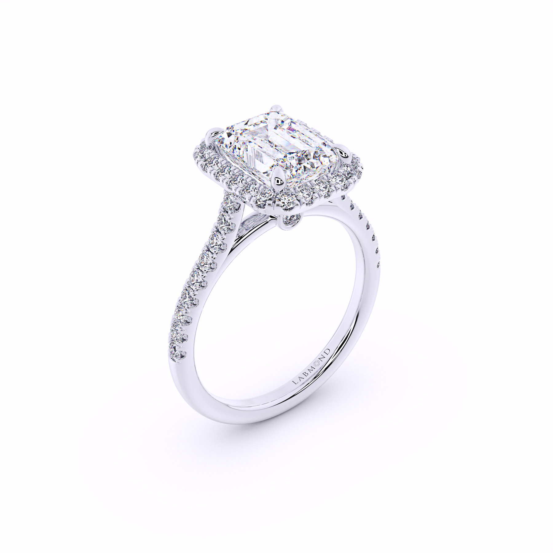 ELEMENT Emerald Halo Engagement Rings