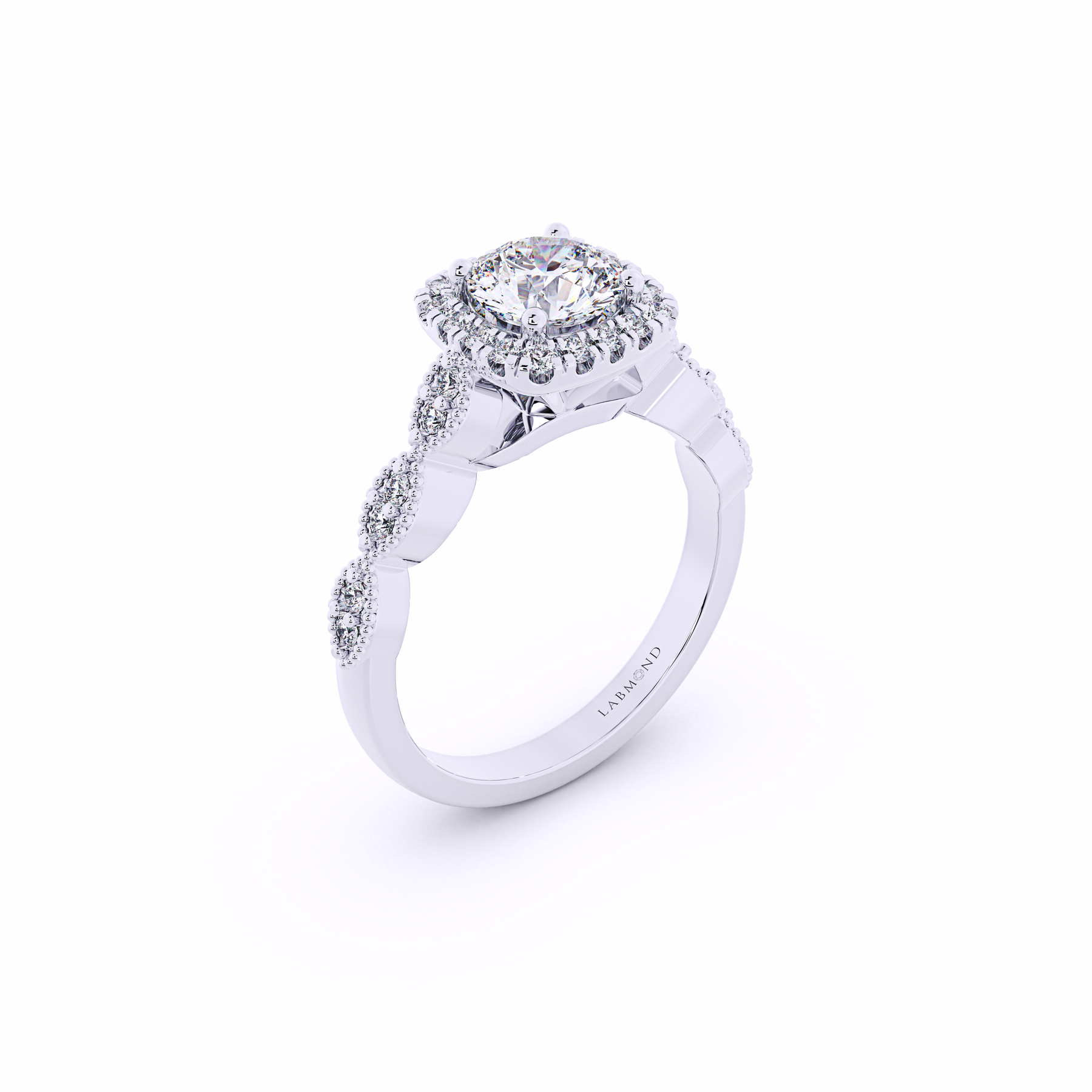 FANTASIA  Marquise Shank Halo Ring