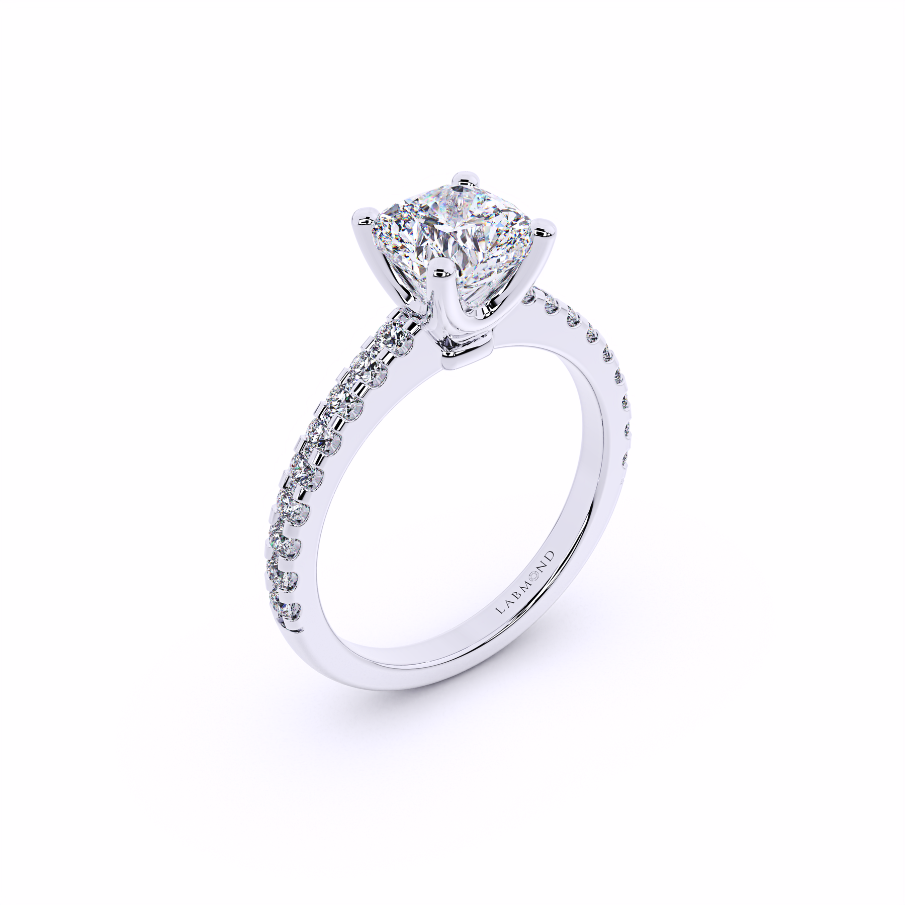 FOREVER YOUNG Cushion Solitaire Diamond Engagement Ring