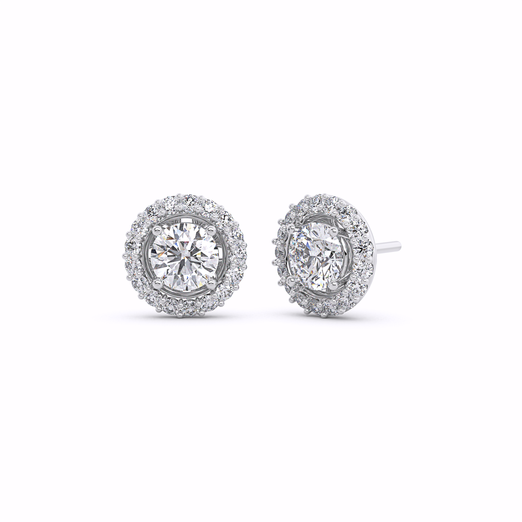LUMINA Halo Lab-Grown Diamond Stud Earrings