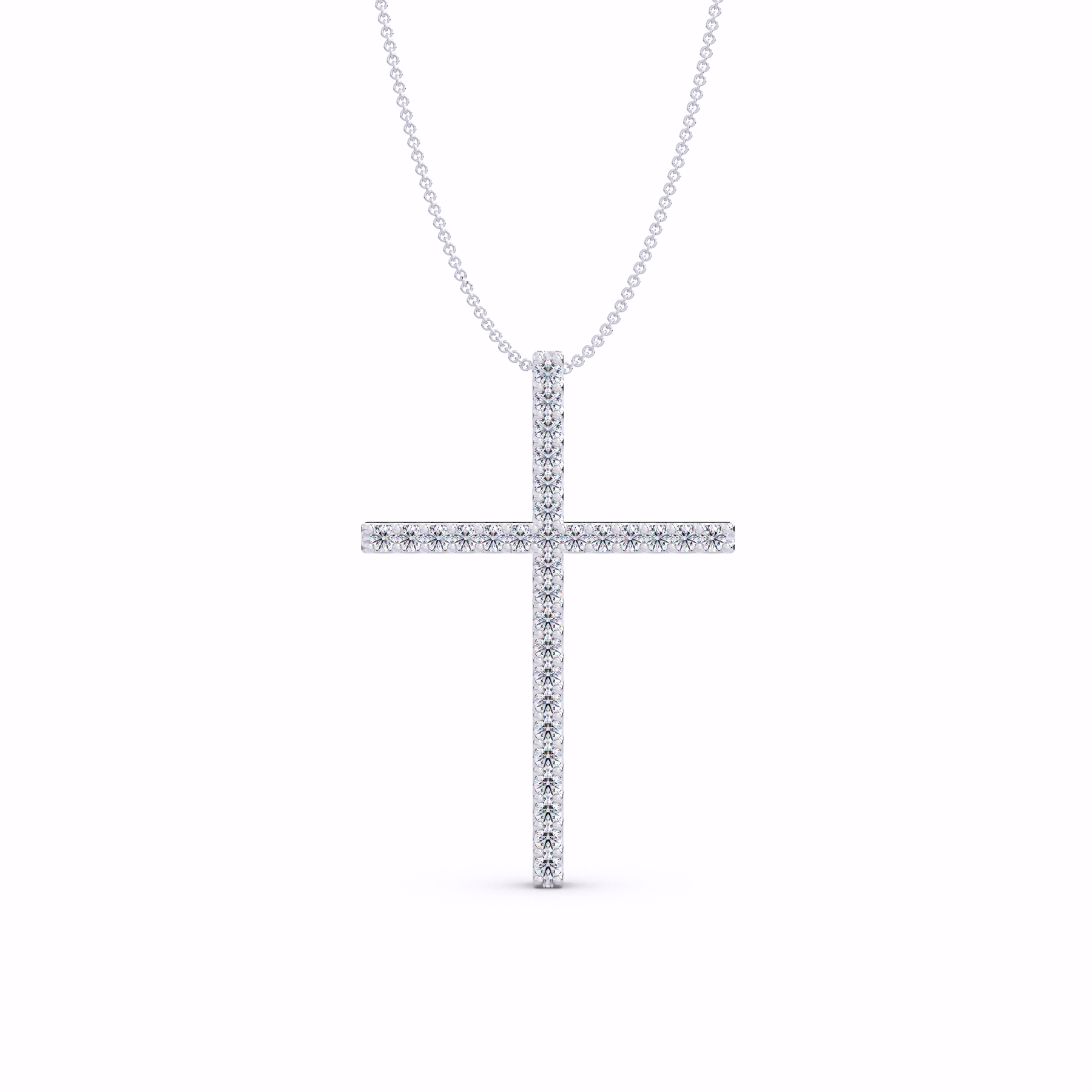 The Aurora Diamond Cross Pendant Necklace
