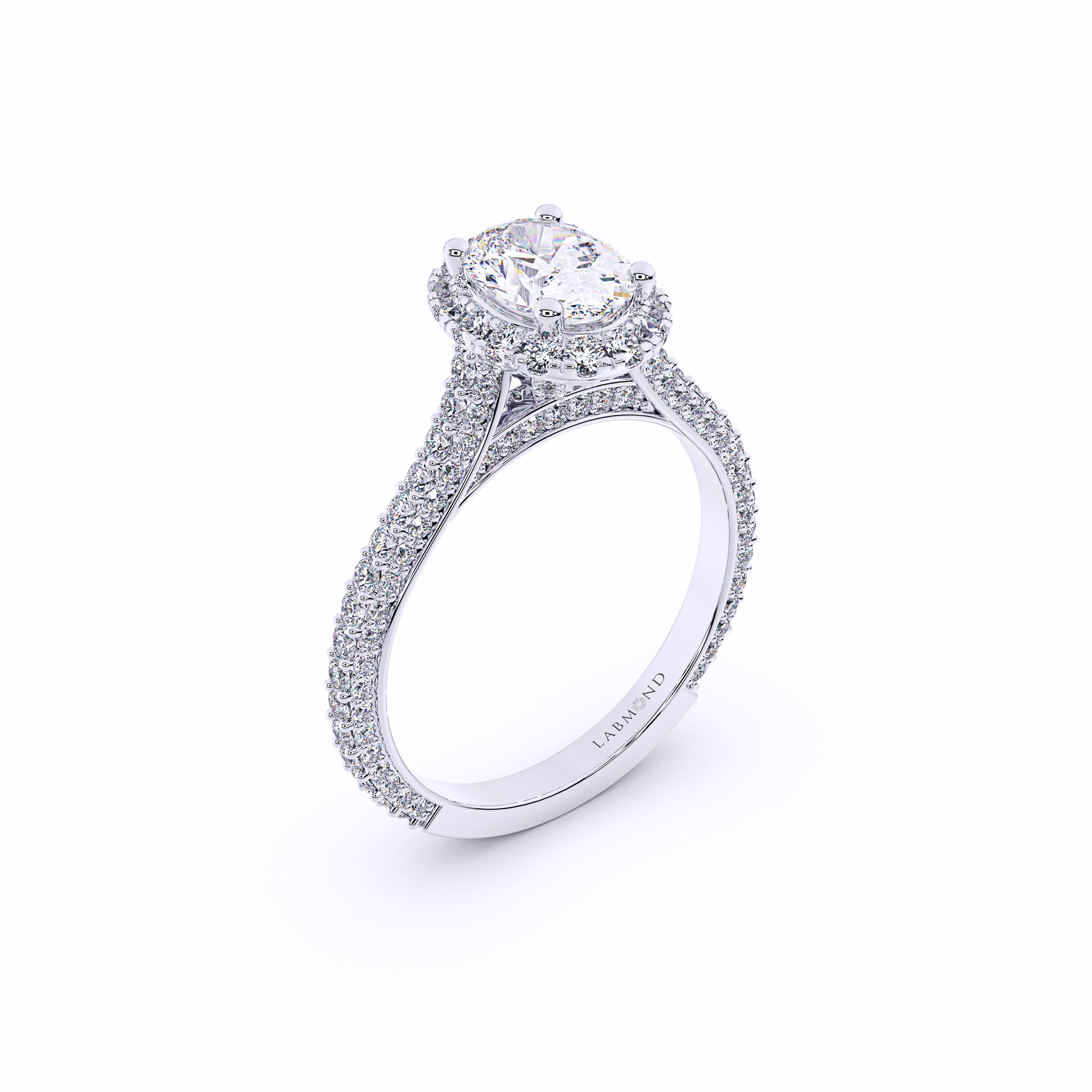 ODYSSEY Oval Halo Engagement Ring