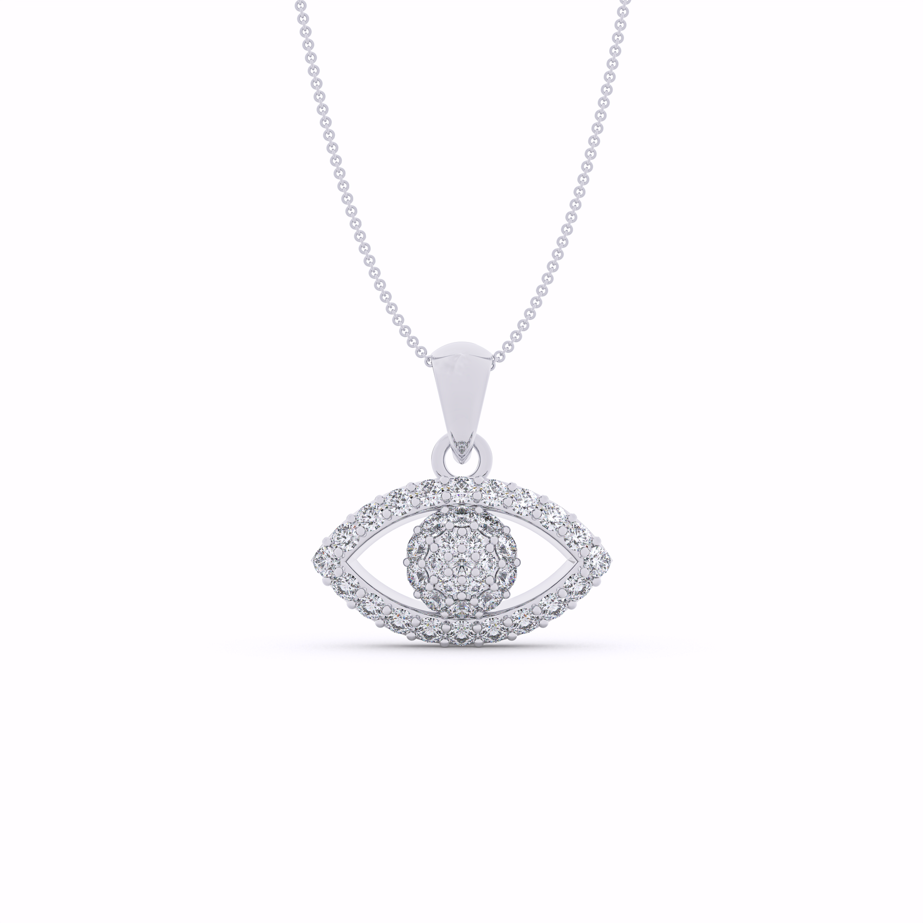 Sparkling Diamond Eye Pendant