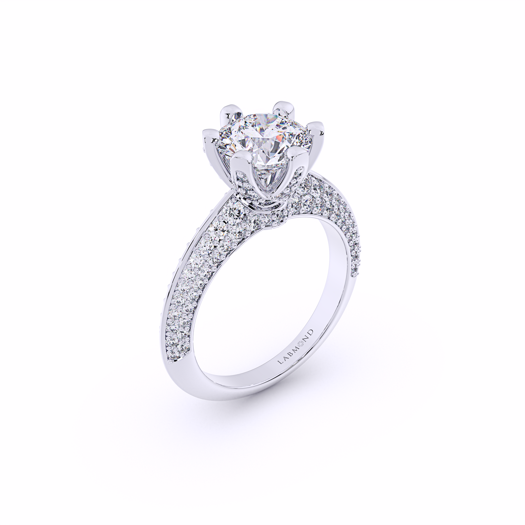 SUNDANCE Knife-Edged Round Solitaire Brilliant Engagement Ring