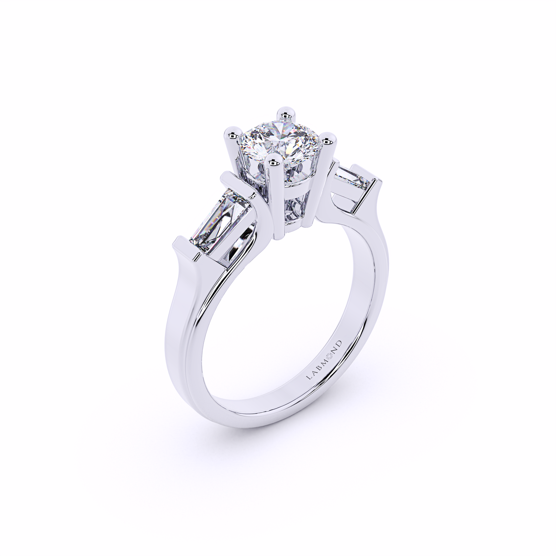 ALLURE Tapered Baguette Curved Engagement Ring