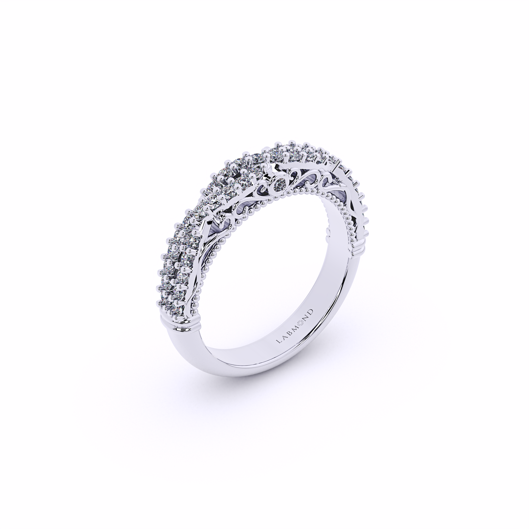 VALENCIA Vintage-Inspired Diamond Matching Band