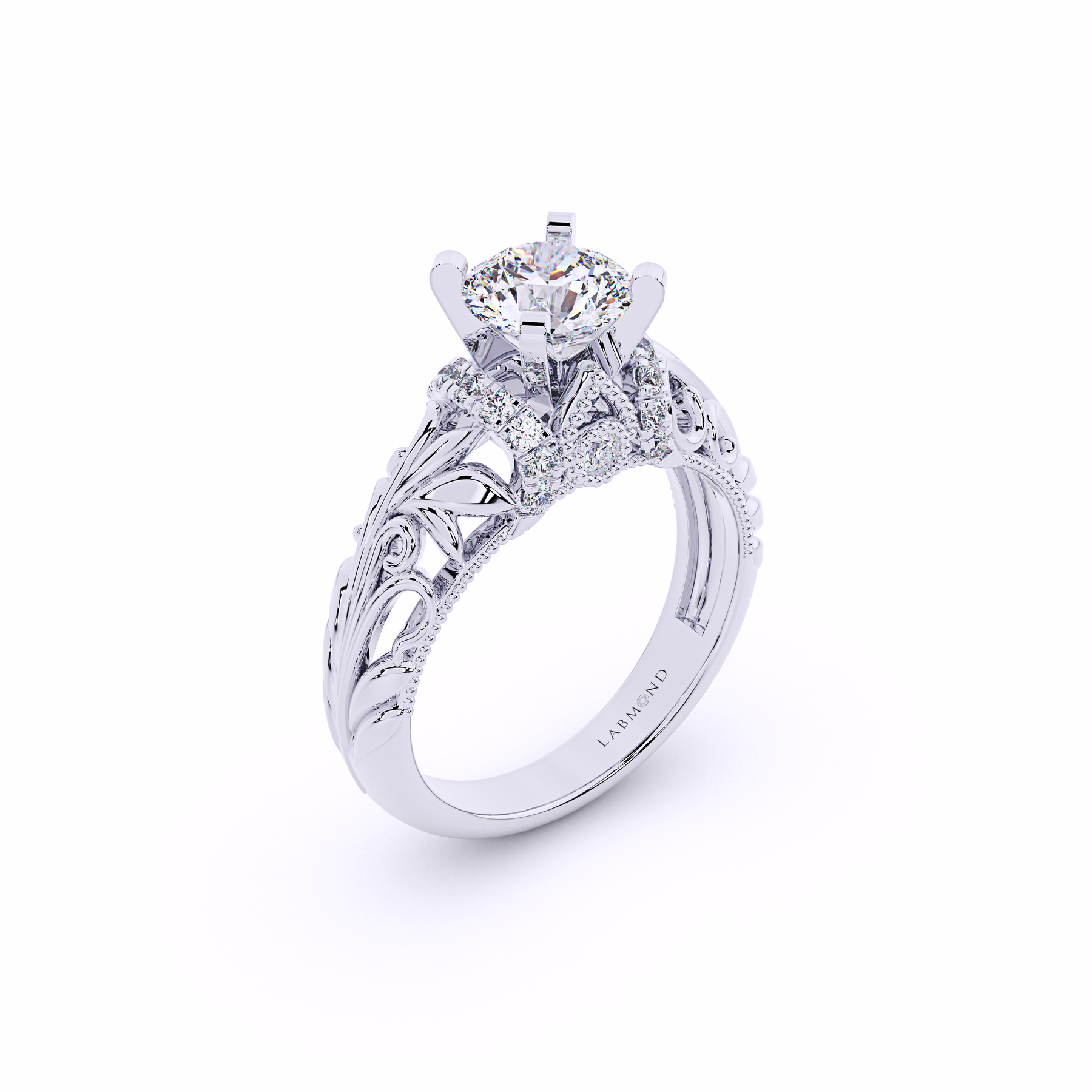 VINTAGE Flora Diamond Engagement Ring