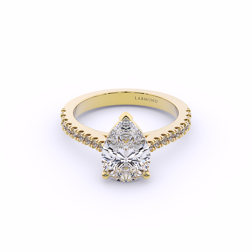 DAWN Pear Shaped Engagement Rings#Yellow_1