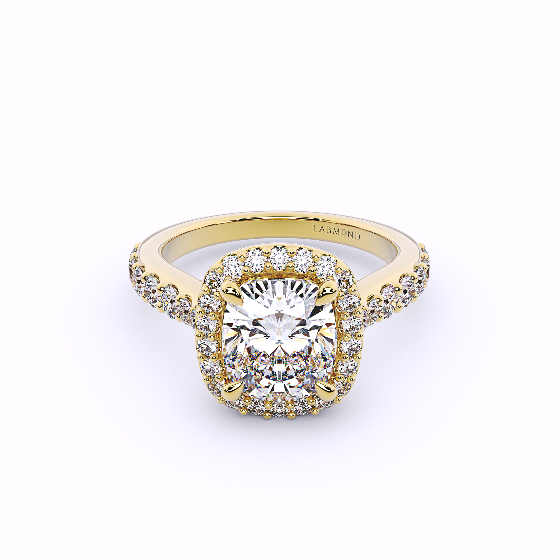 DESTINY Cushion Cut Comfort Halo Engagement Ring