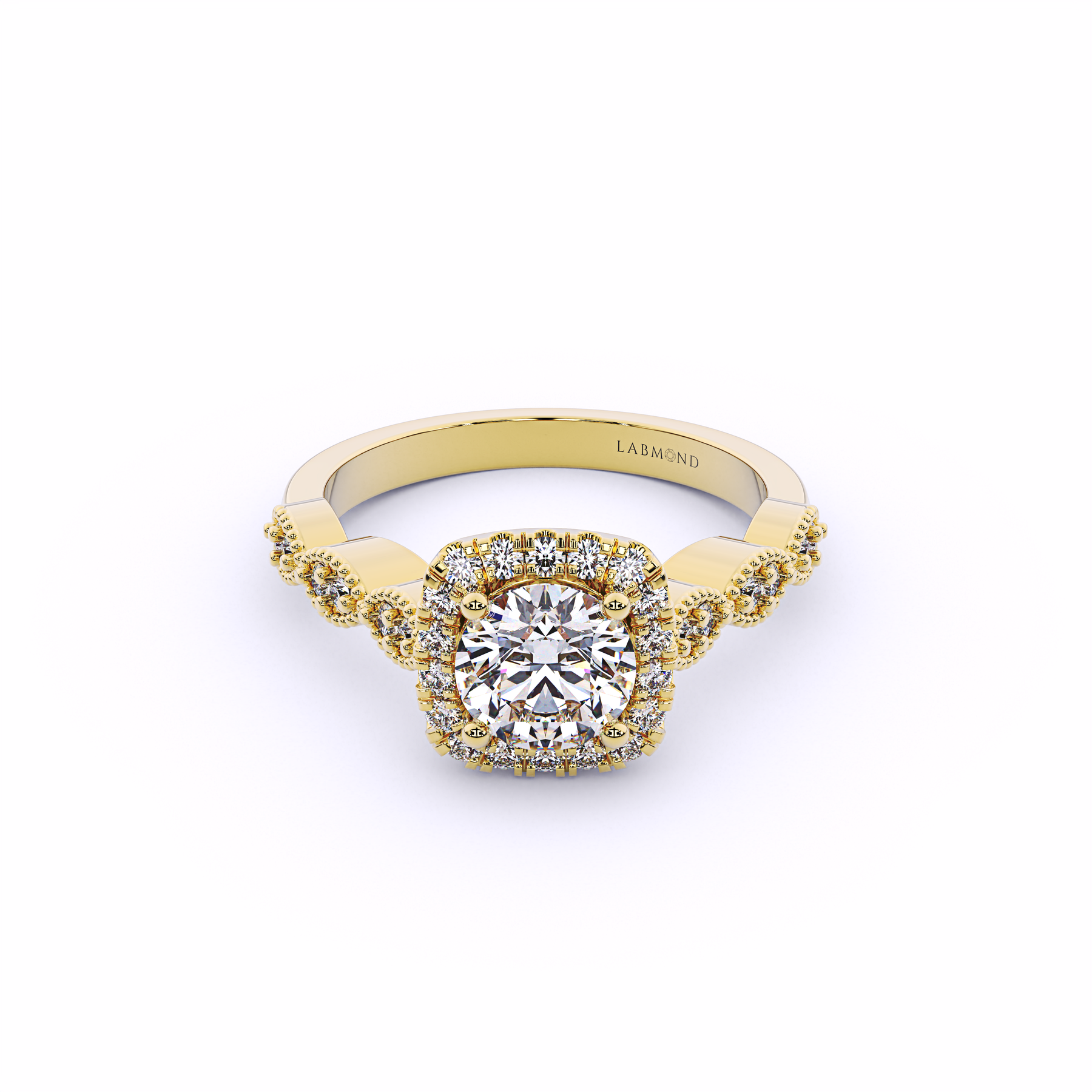 FANTASIA  Marquise Shank Halo Ring