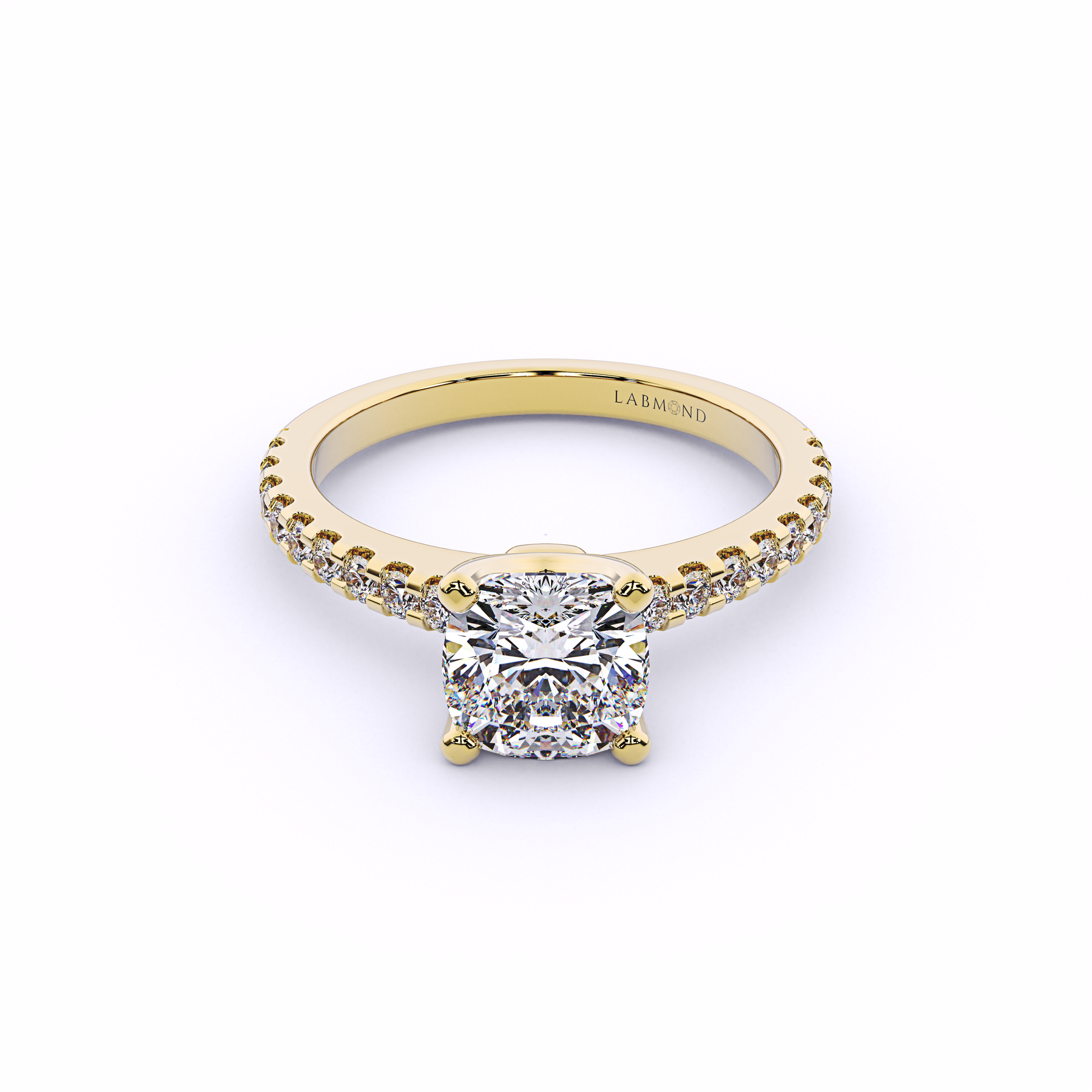 FOREVER YOUNG Cushion Solitaire Diamond Engagement Ring