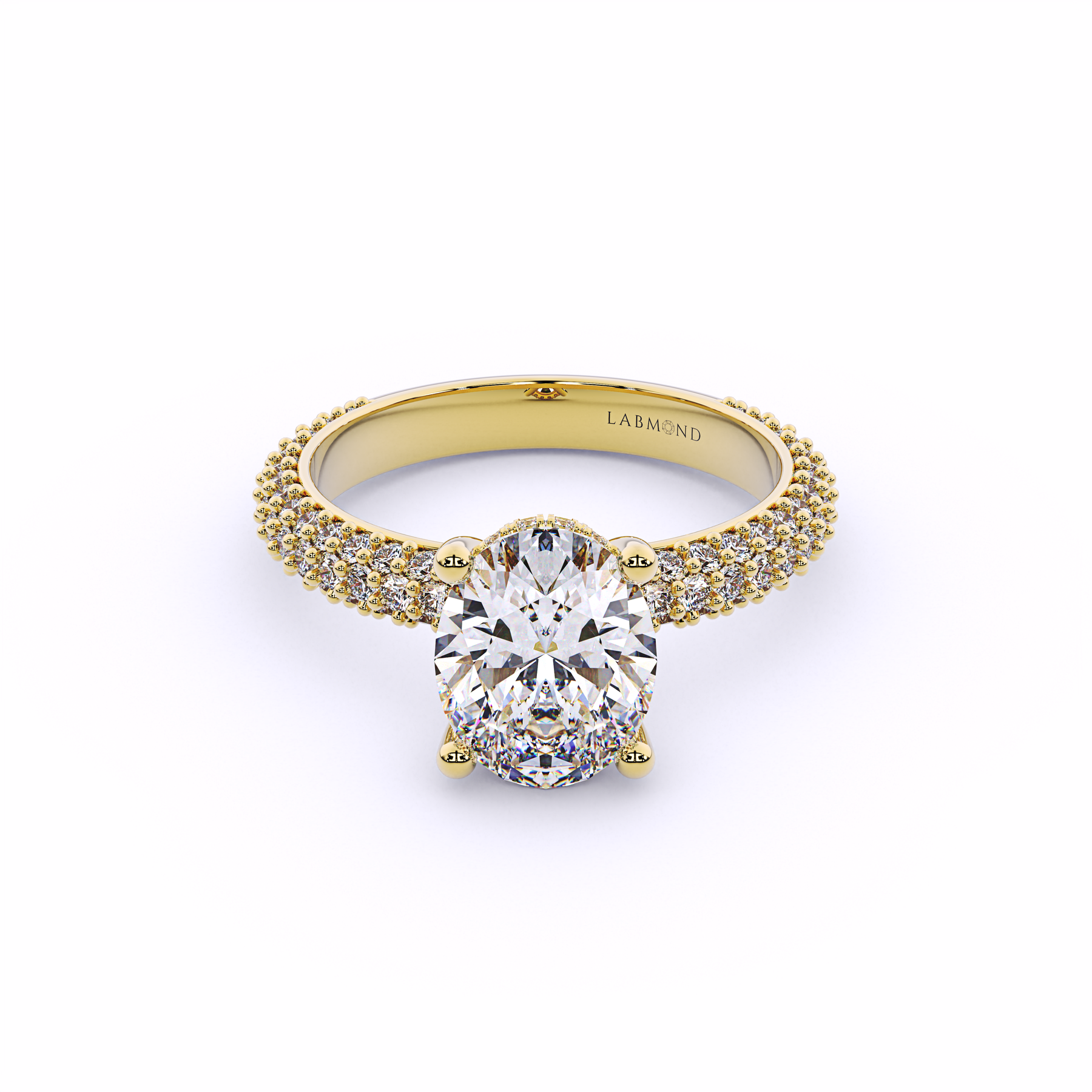 MANGUSTA Oval Solitaire Diamond Engagement Ring