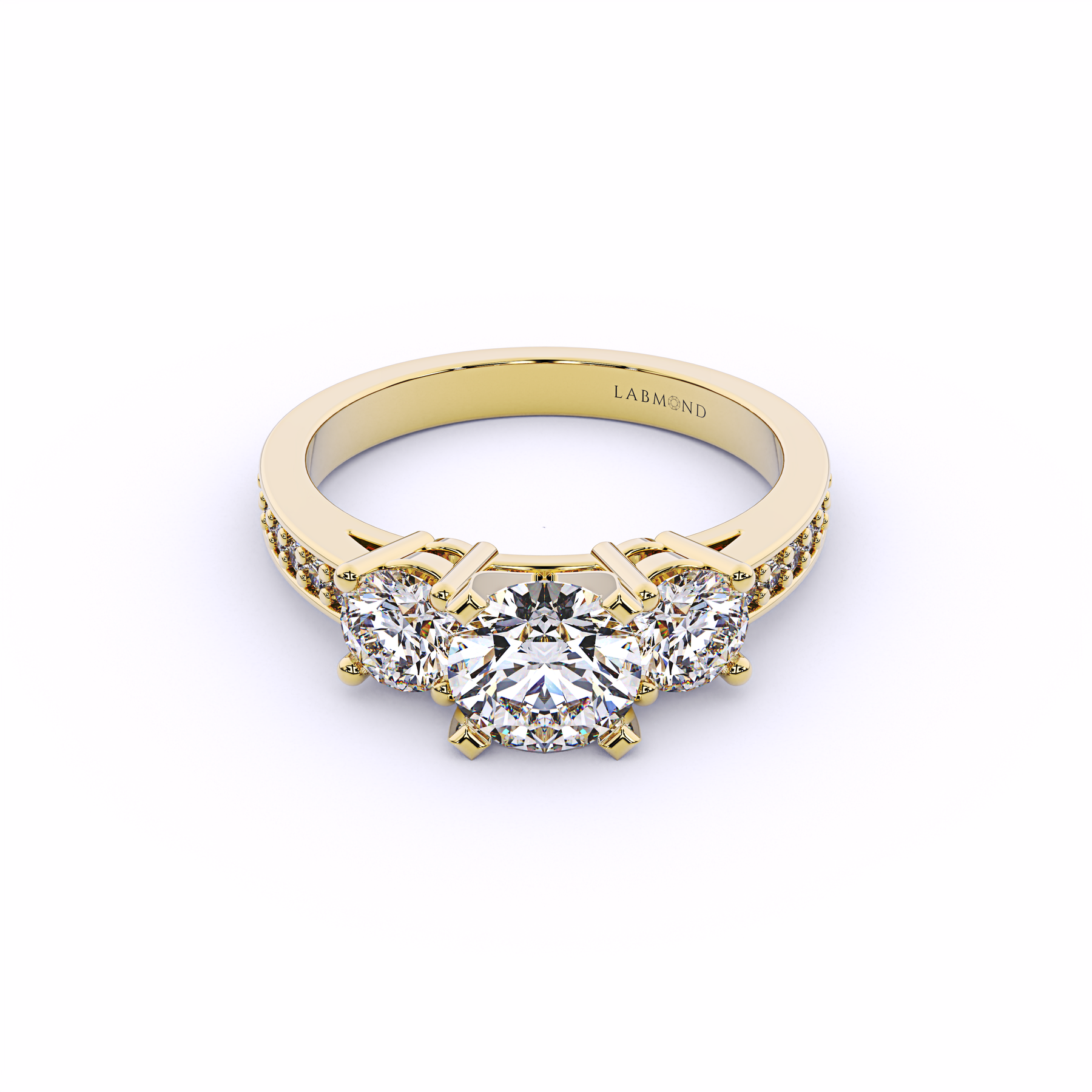 MEGAN Trinity Three Stone Diamond Engagement Ring