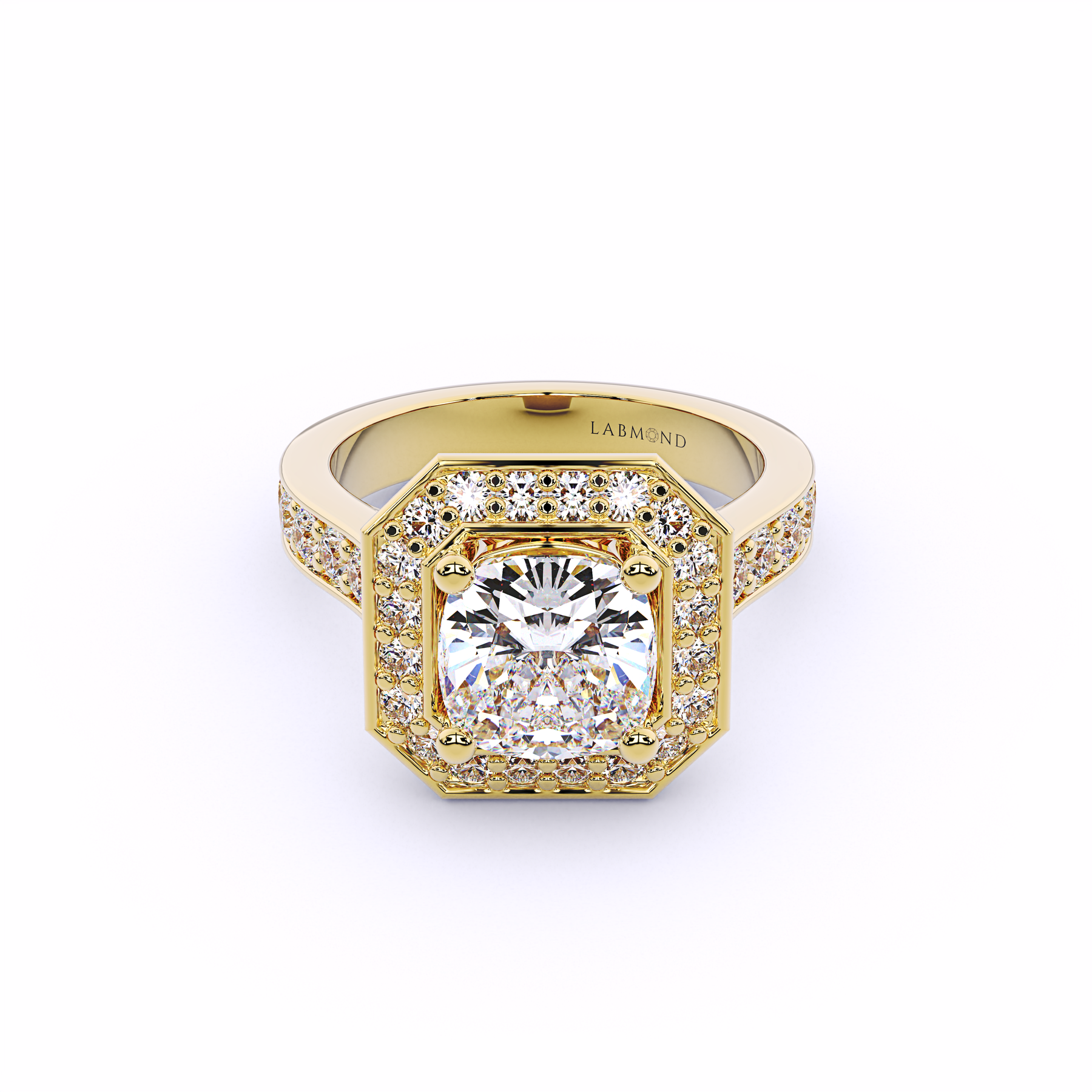 OCTAVE Cushion Comfort Halo Engagement Ring