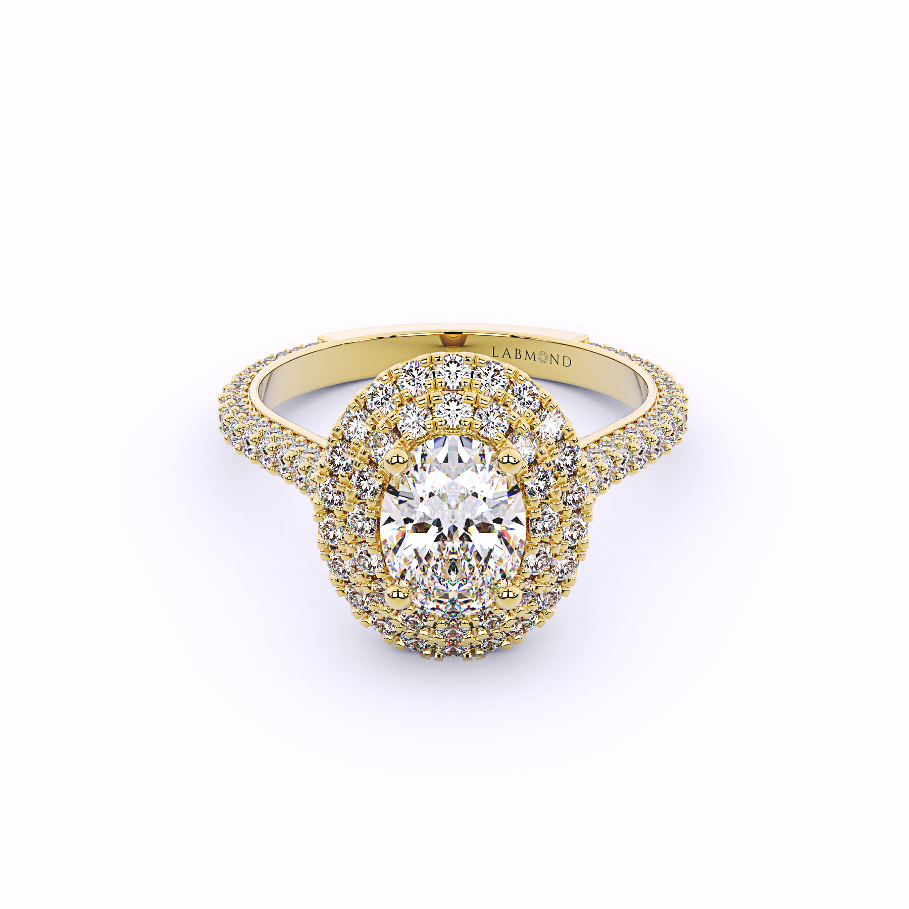 ODYSSEY Oval Double Halo Engagement Ring