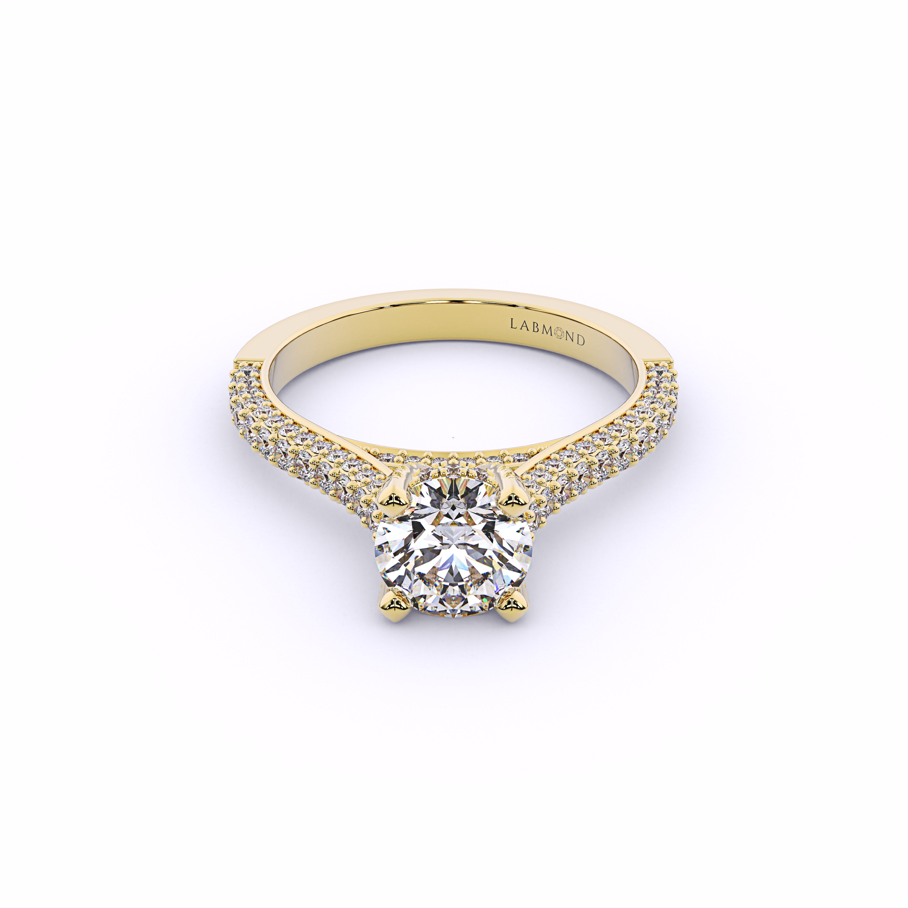 ODYSSEY Round with Under Halo Lab-Grown Diamond Ring