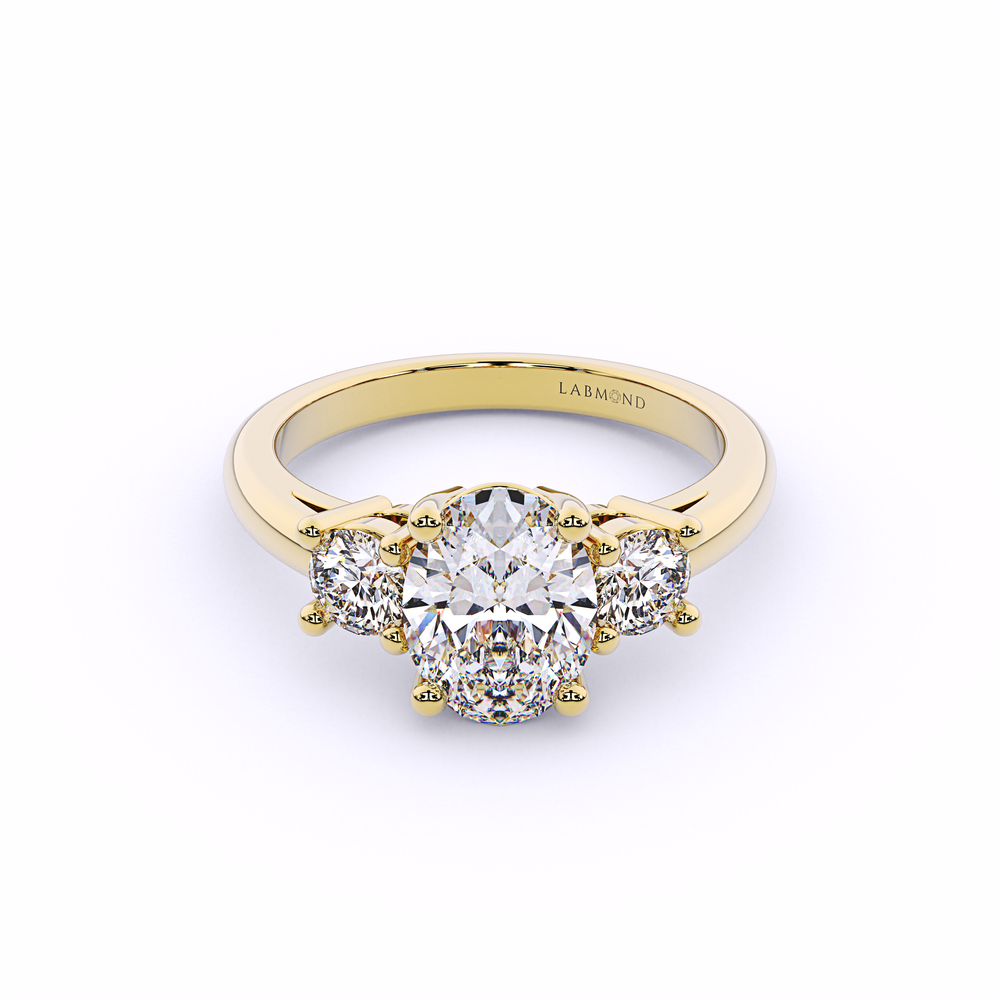 Oval Trinity Diamond#Yellow_1
