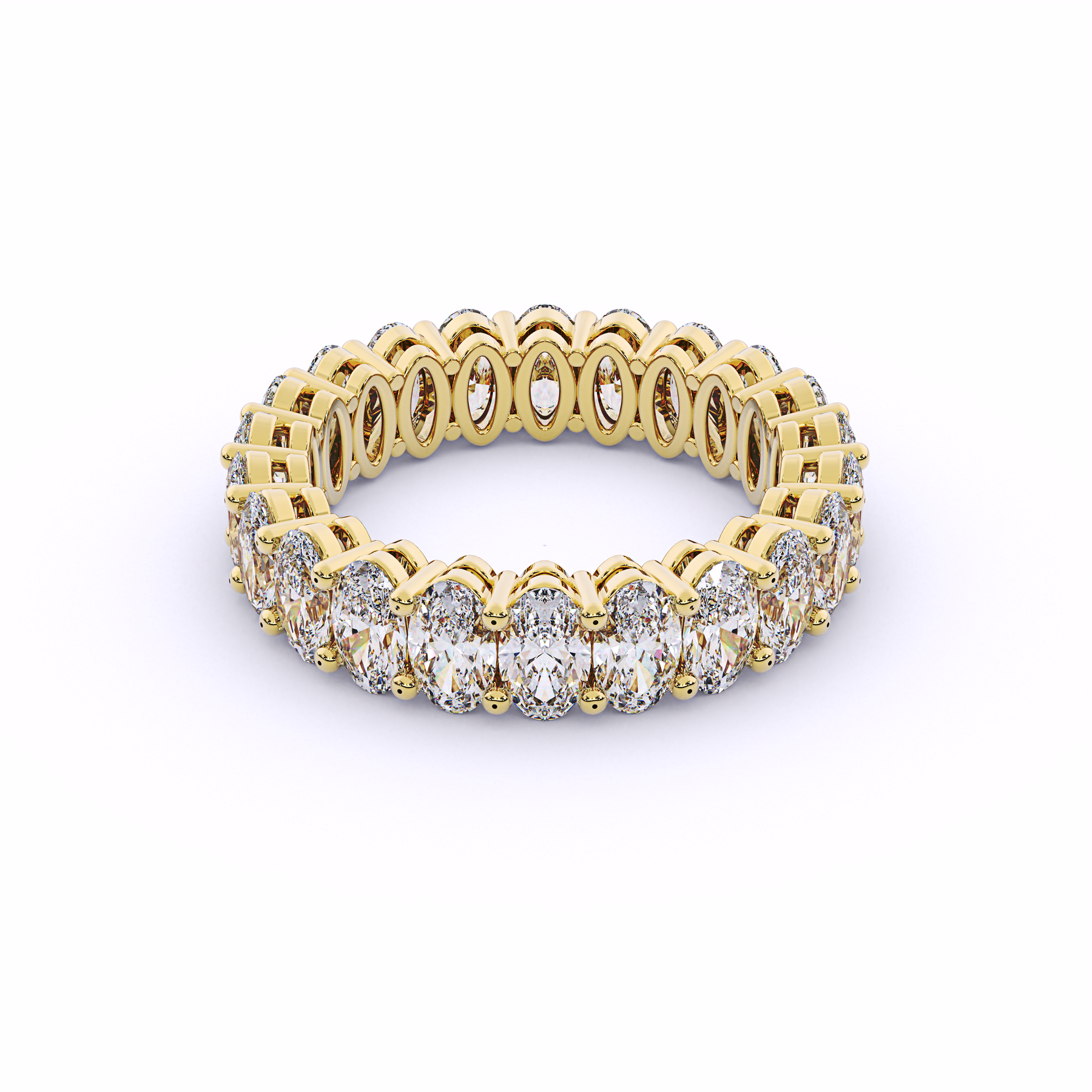 Oval Eternity Wedding Band