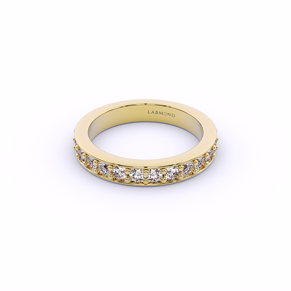 Sharing Prong Diamond Eternity Ring#Yellow_1
