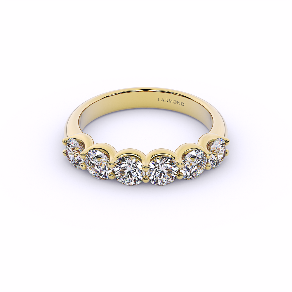 FOREVER Six-Stone Lab-Grown Diamond Ring#Yellow_1