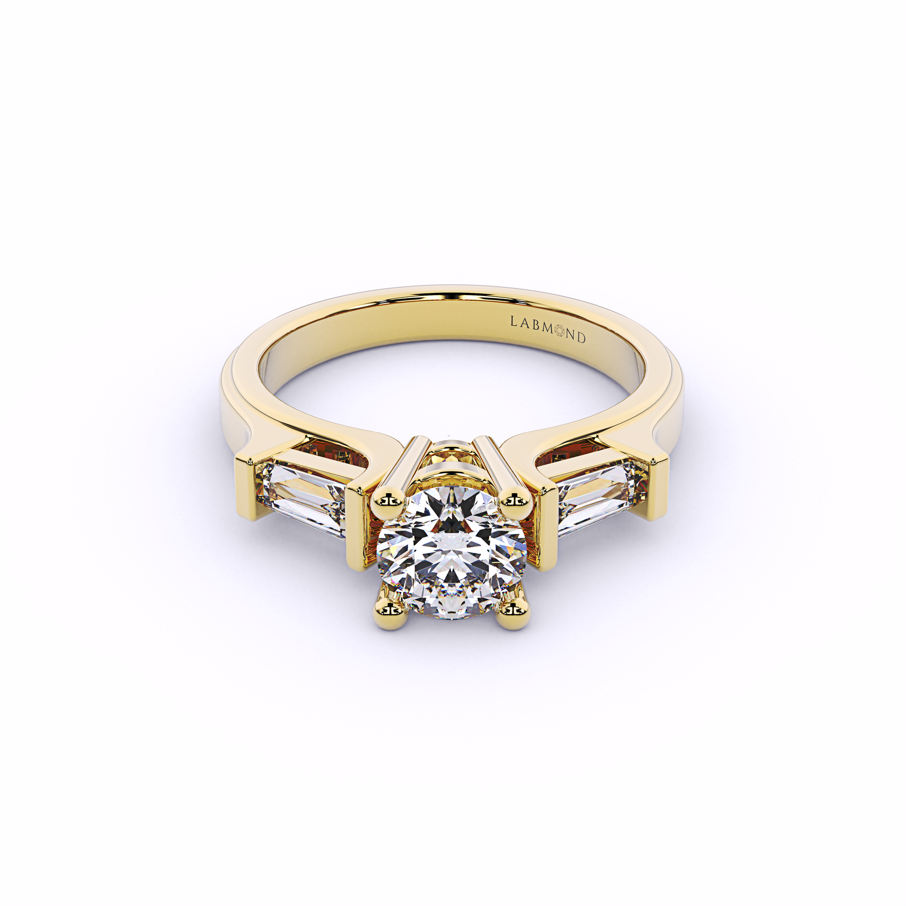ALLURE Tapered Baguette Curved Engagement Ring