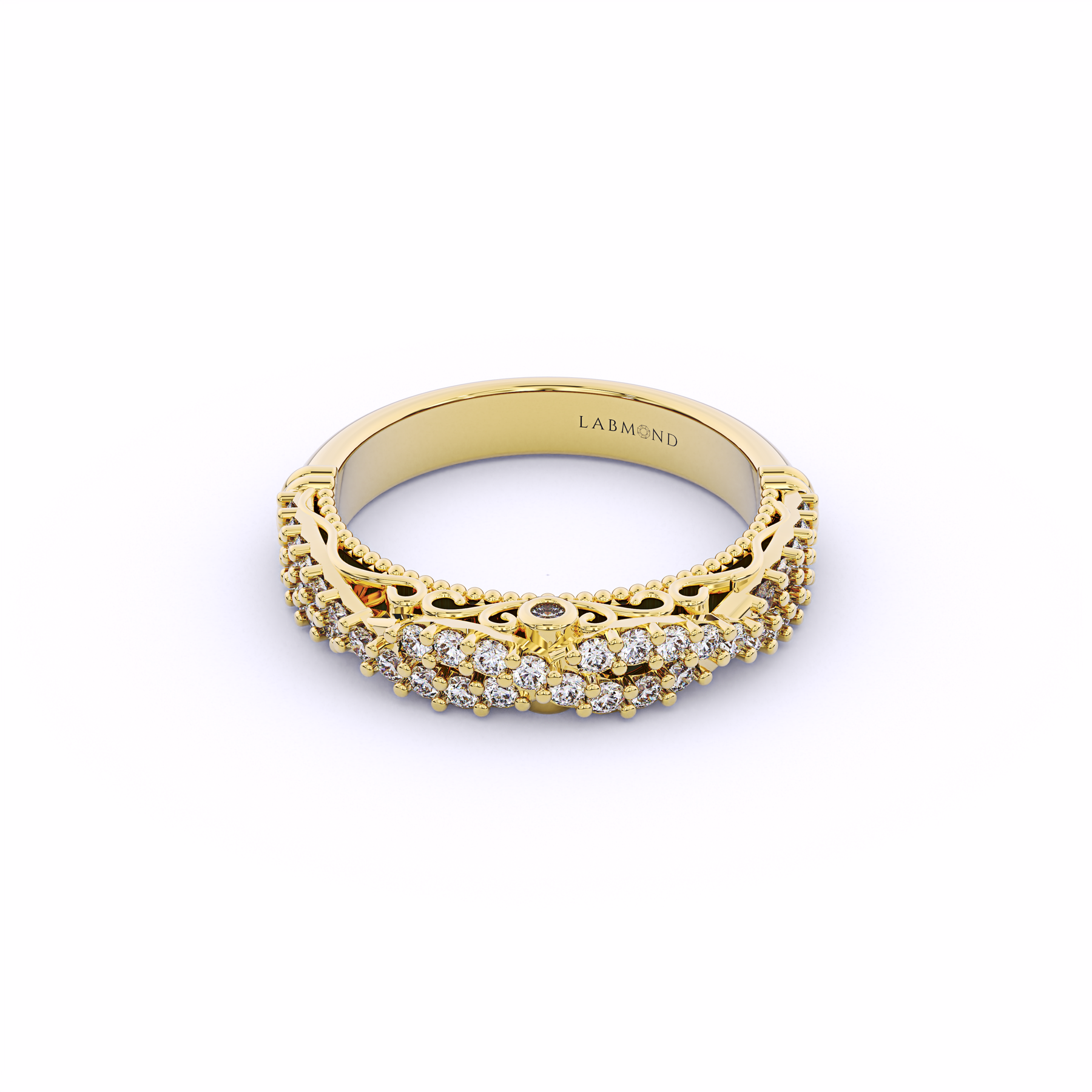 VALENCIA Vintage-Inspired Diamond Matching Band