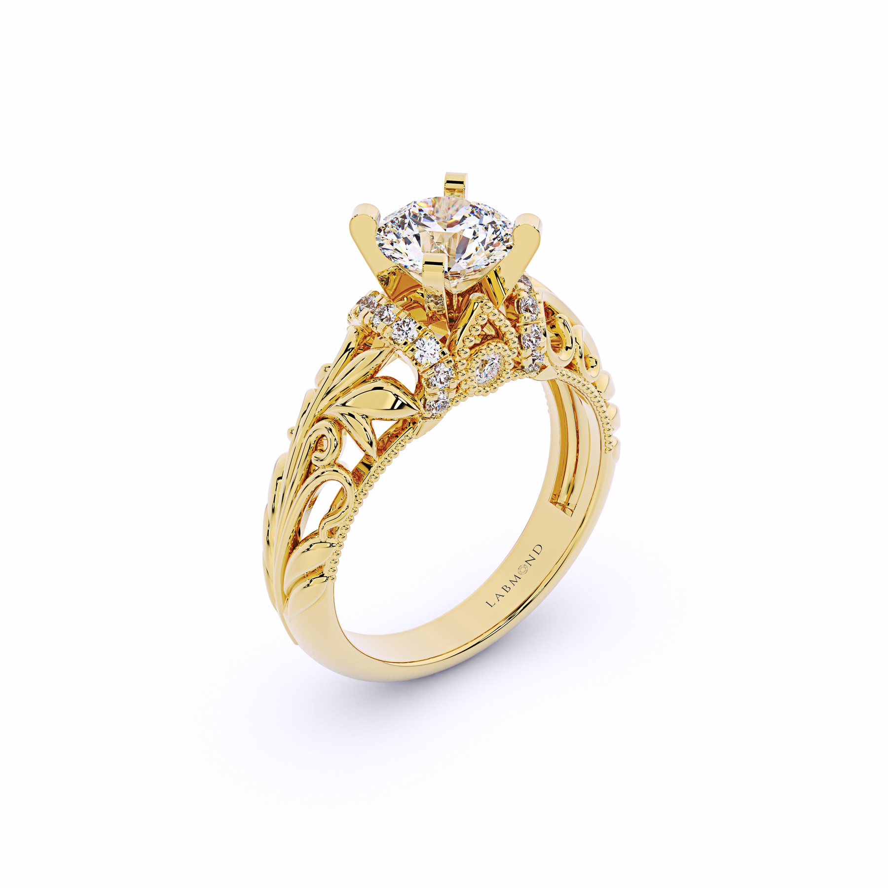 VINTAGE Flora Diamond Engagement Ring