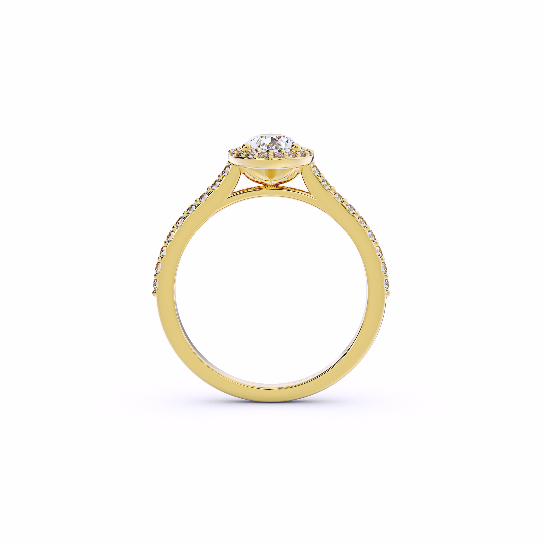 ARTISAN Pear Shape Halo Engagement Rings