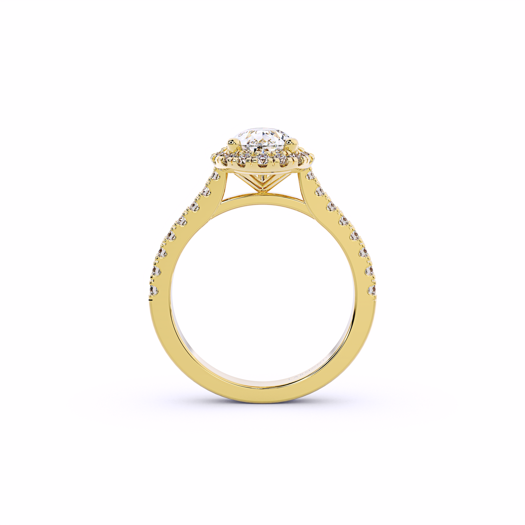 DAWN Pear Shape Halo Engagement Ring