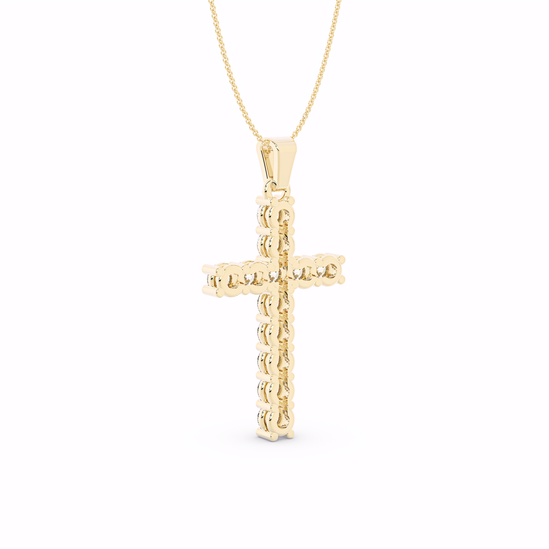 The Trace Diamond Cross Necklace