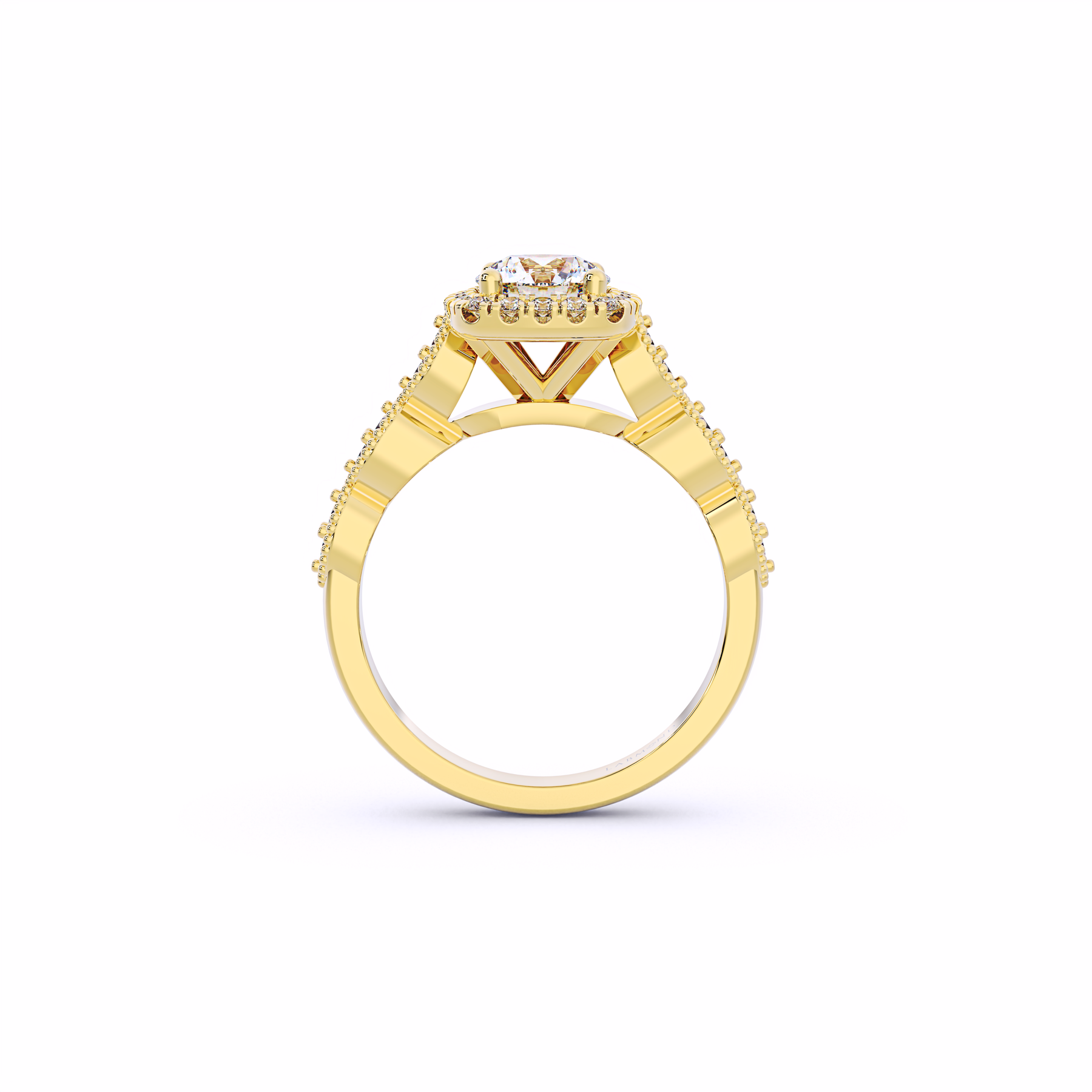 FANTASIA  Marquise Shank Halo Ring