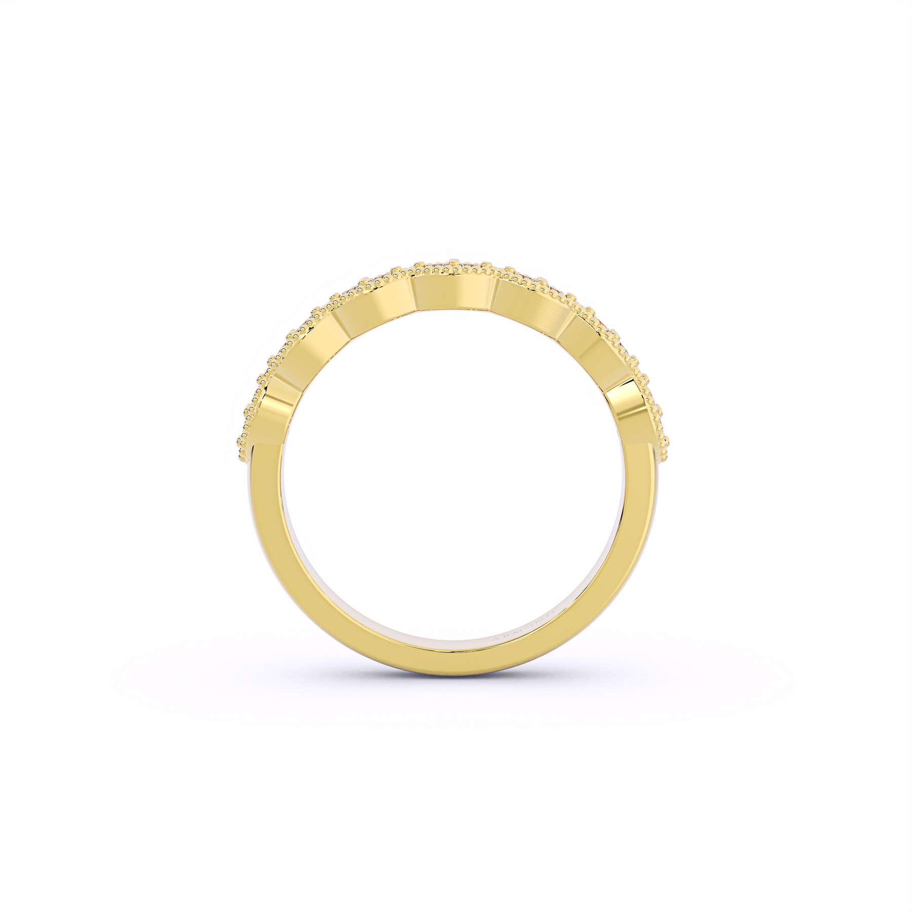FANTASIA Marquise Shank Half Eternity Wedding Band