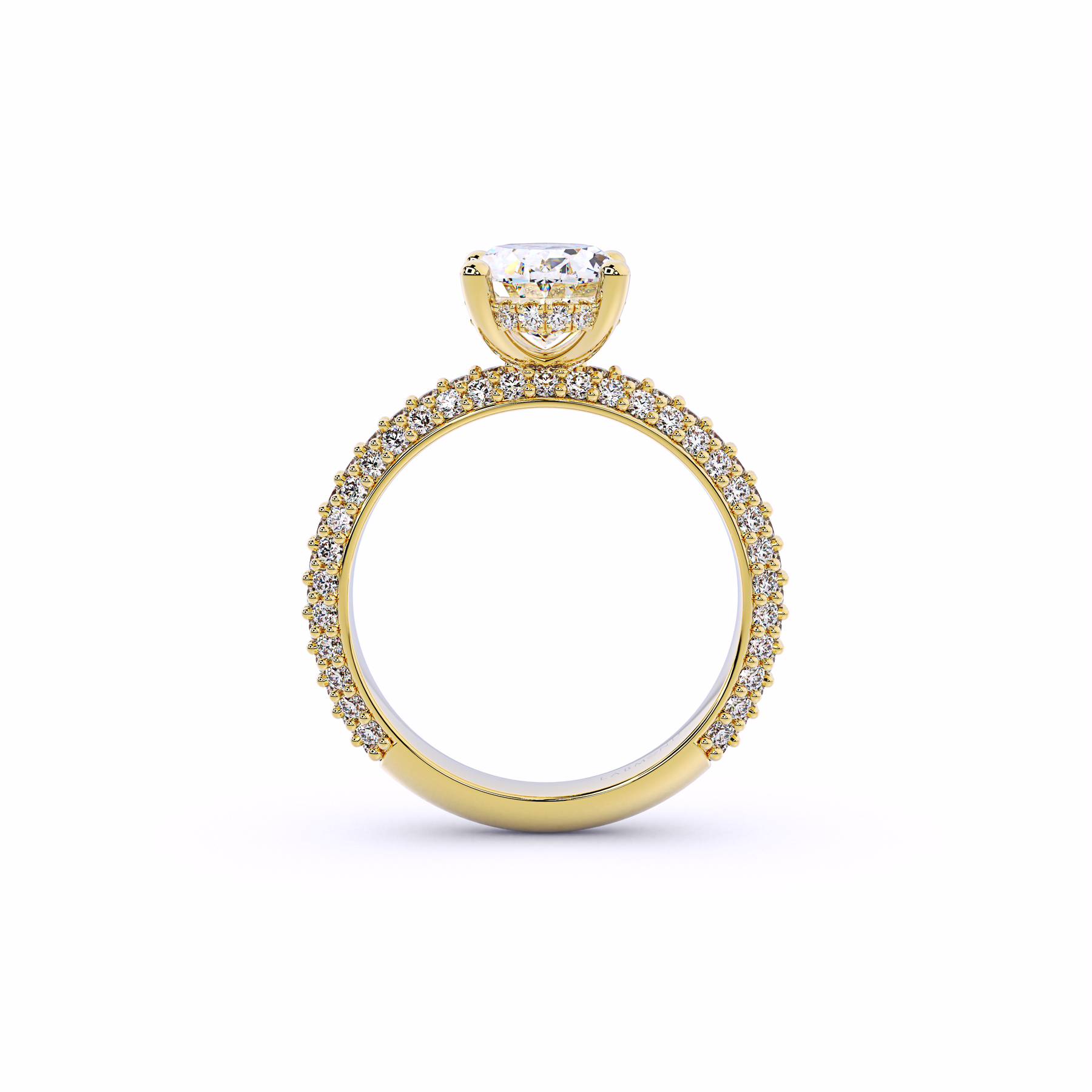MANGUSTA Oval Solitaire Diamond Engagement Ring