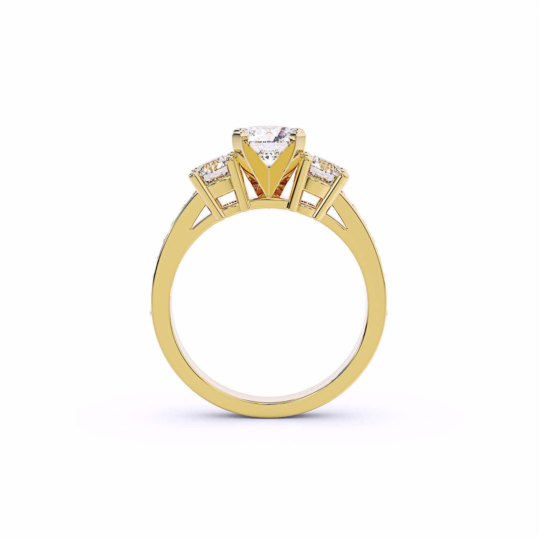 MEGAN Trinity Three Stone Diamond Engagement Ring