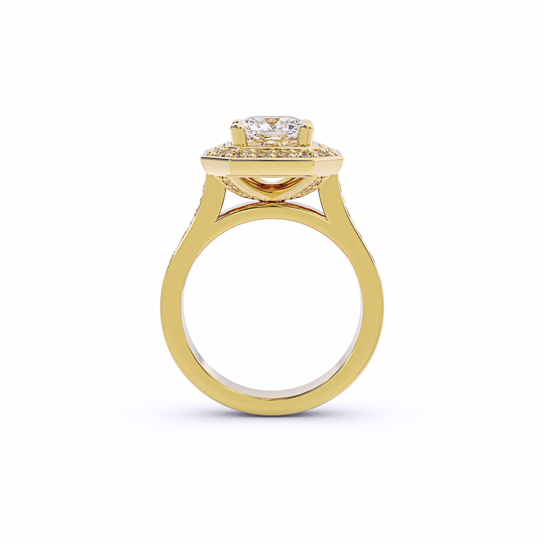 OCTAVE Cushion Comfort Halo Engagement Ring