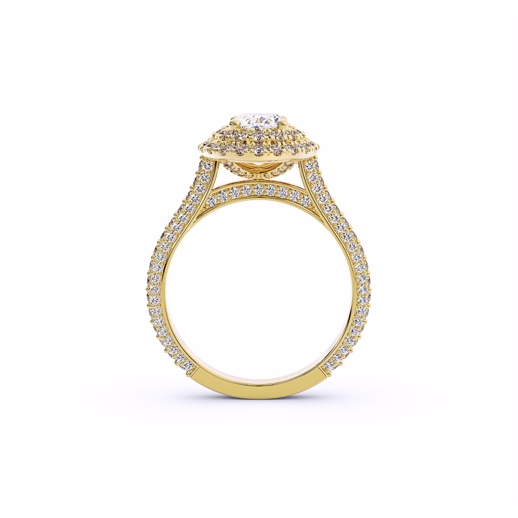 ODYSSEY Oval Double Halo Engagement Ring