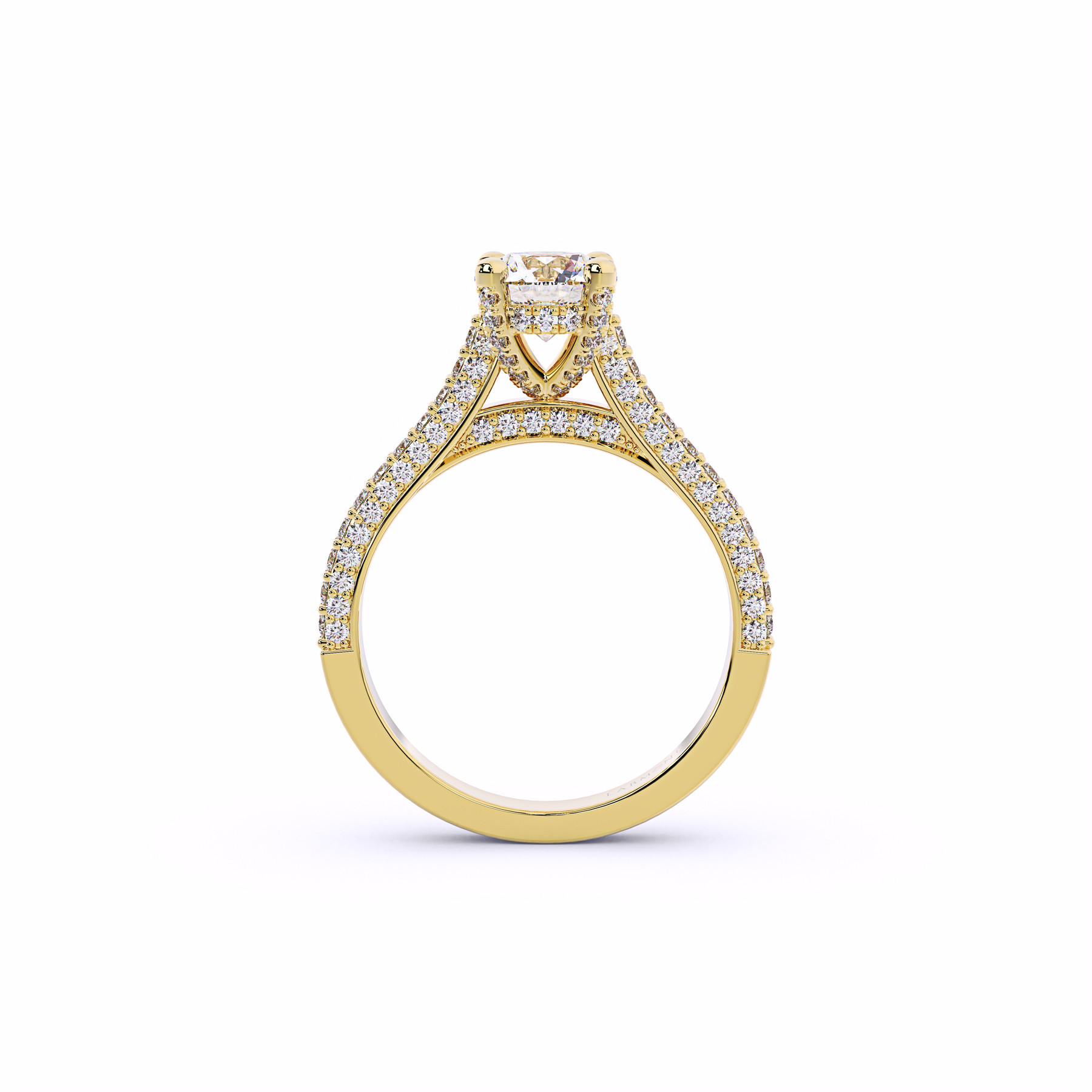 ODYSSEY Round with Under Halo Lab-Grown Diamond Ring