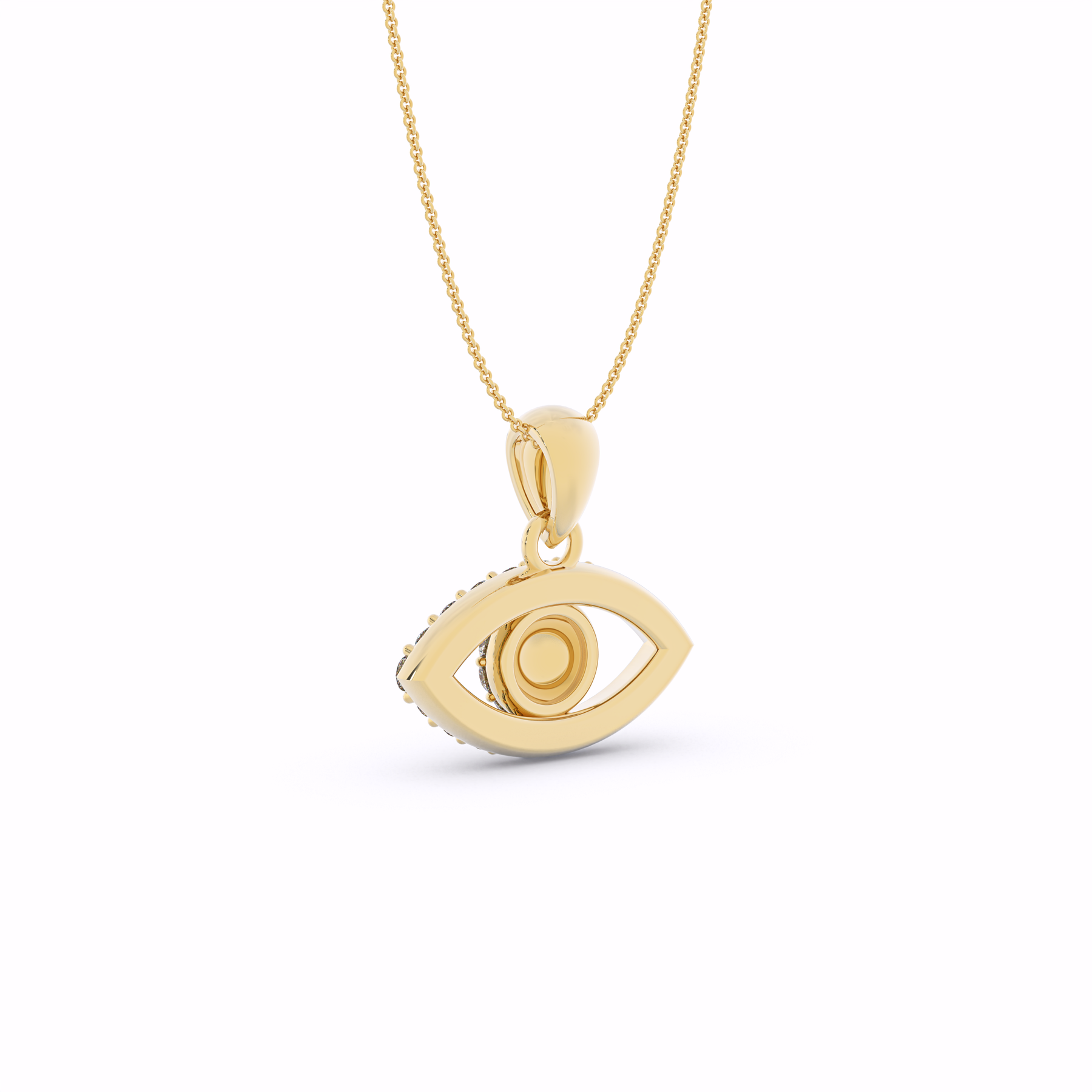 Sparkling Diamond Eye Pendant
