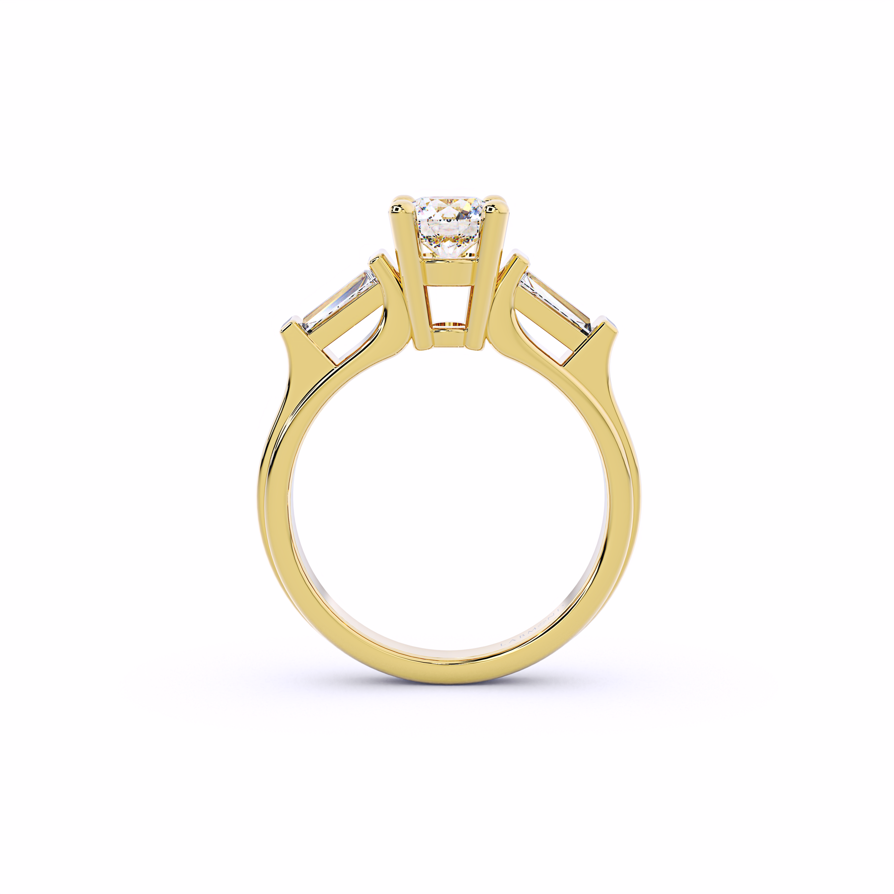 ALLURE Tapered Baguette Curved Engagement Ring