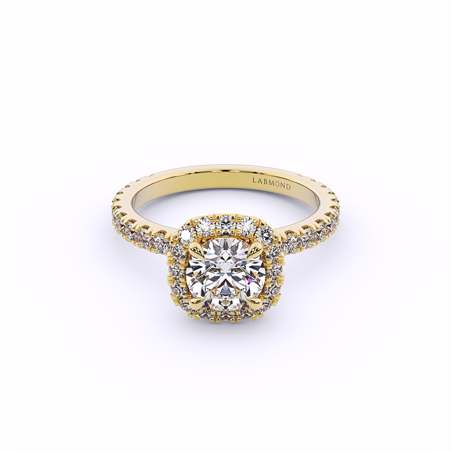 ODYSSEY Thin Round Halo Engagement Ring