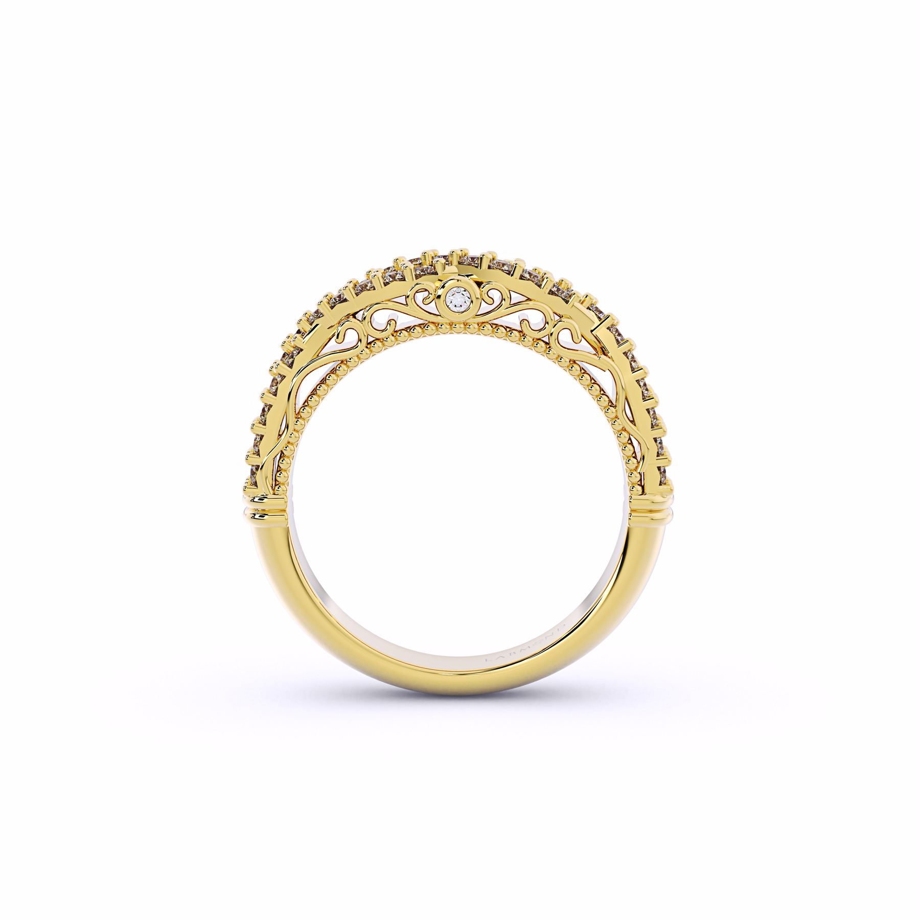 VALENCIA Vintage-Inspired Diamond Matching Band
