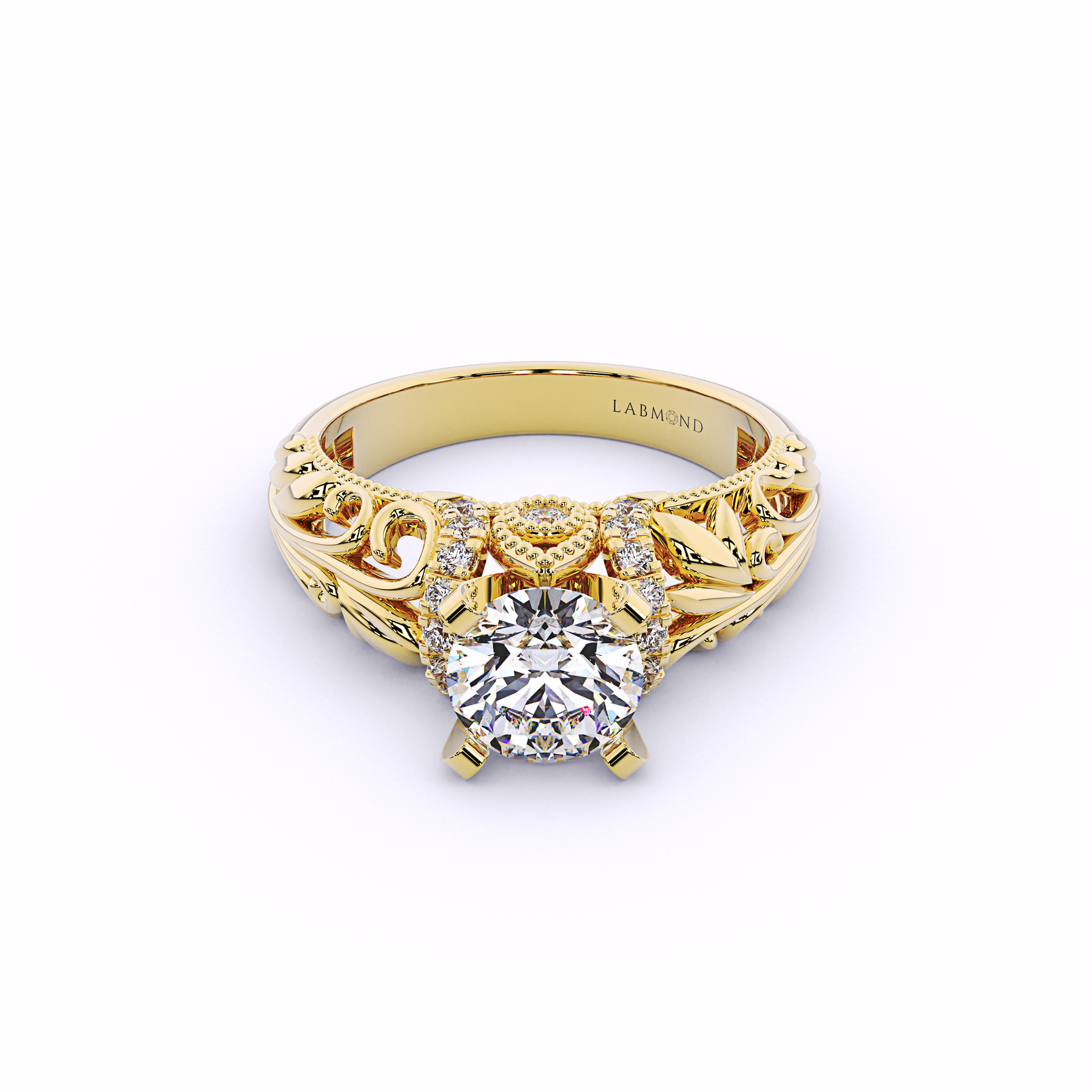 VINTAGE Flora Diamond Engagement Ring