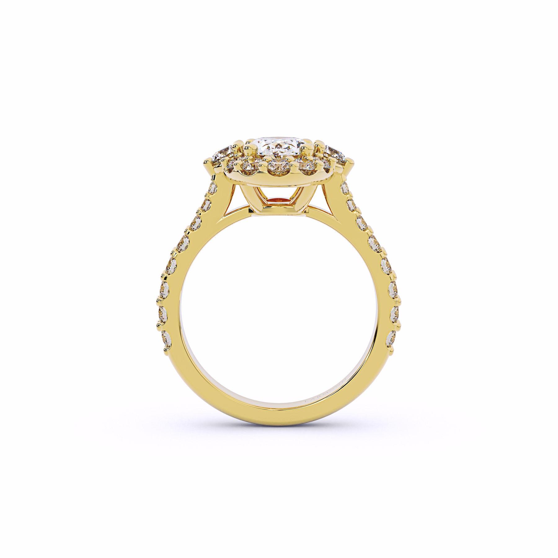 WONDER Oval Diamond Three Stone Engagement Ring