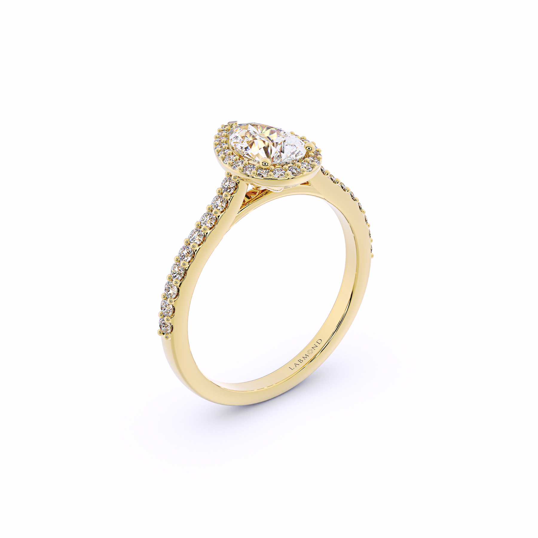 ARTISAN Pear Shape Halo Engagement Rings